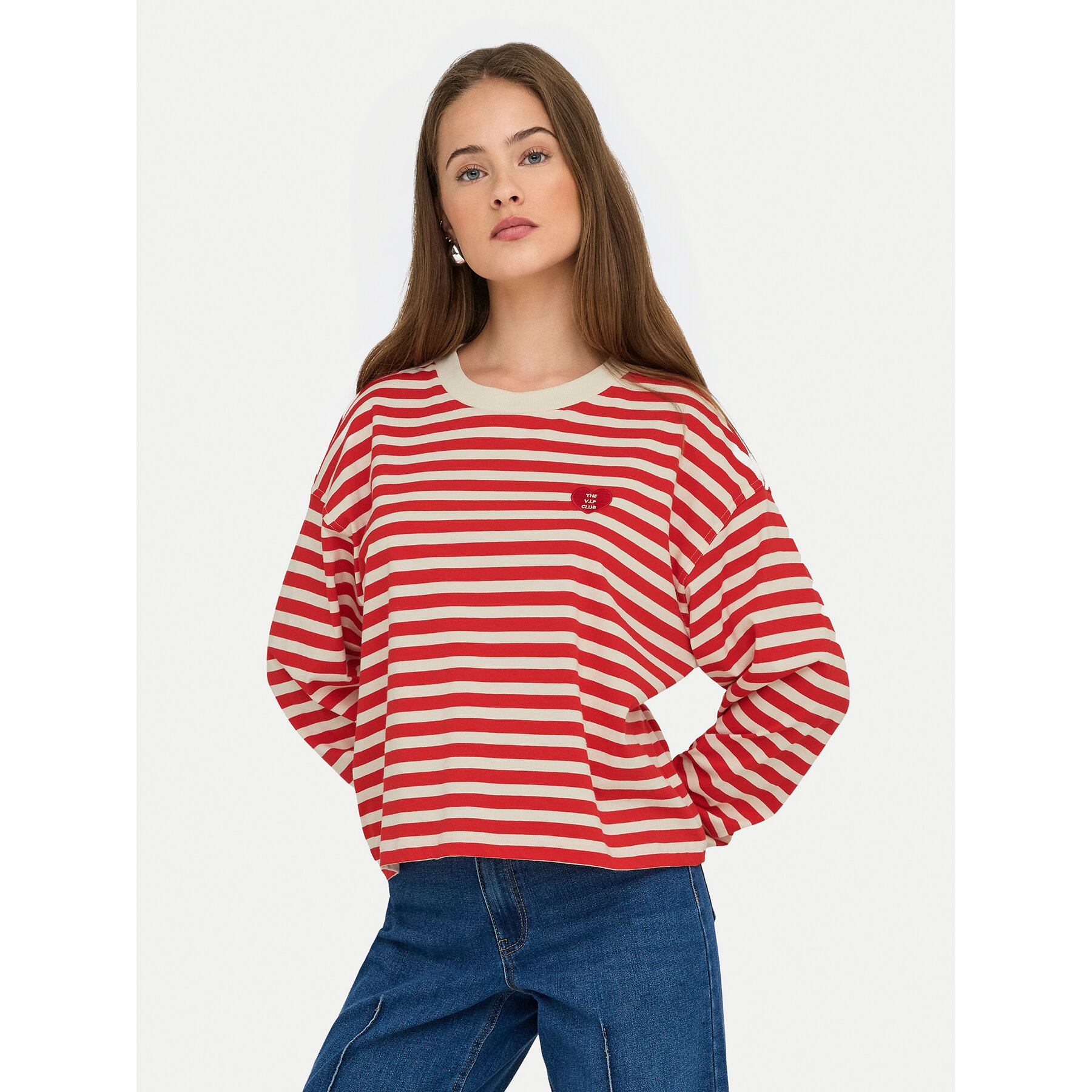 ONLY Bluzka Livina 15359682 Czerwony Regular Fit
