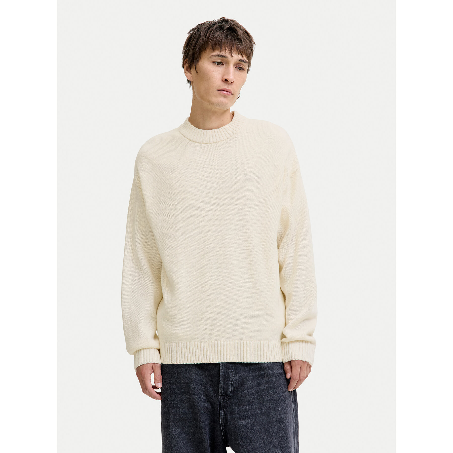 Jack & Jones Sweter Urban 12278942 Écru Relaxed Fit