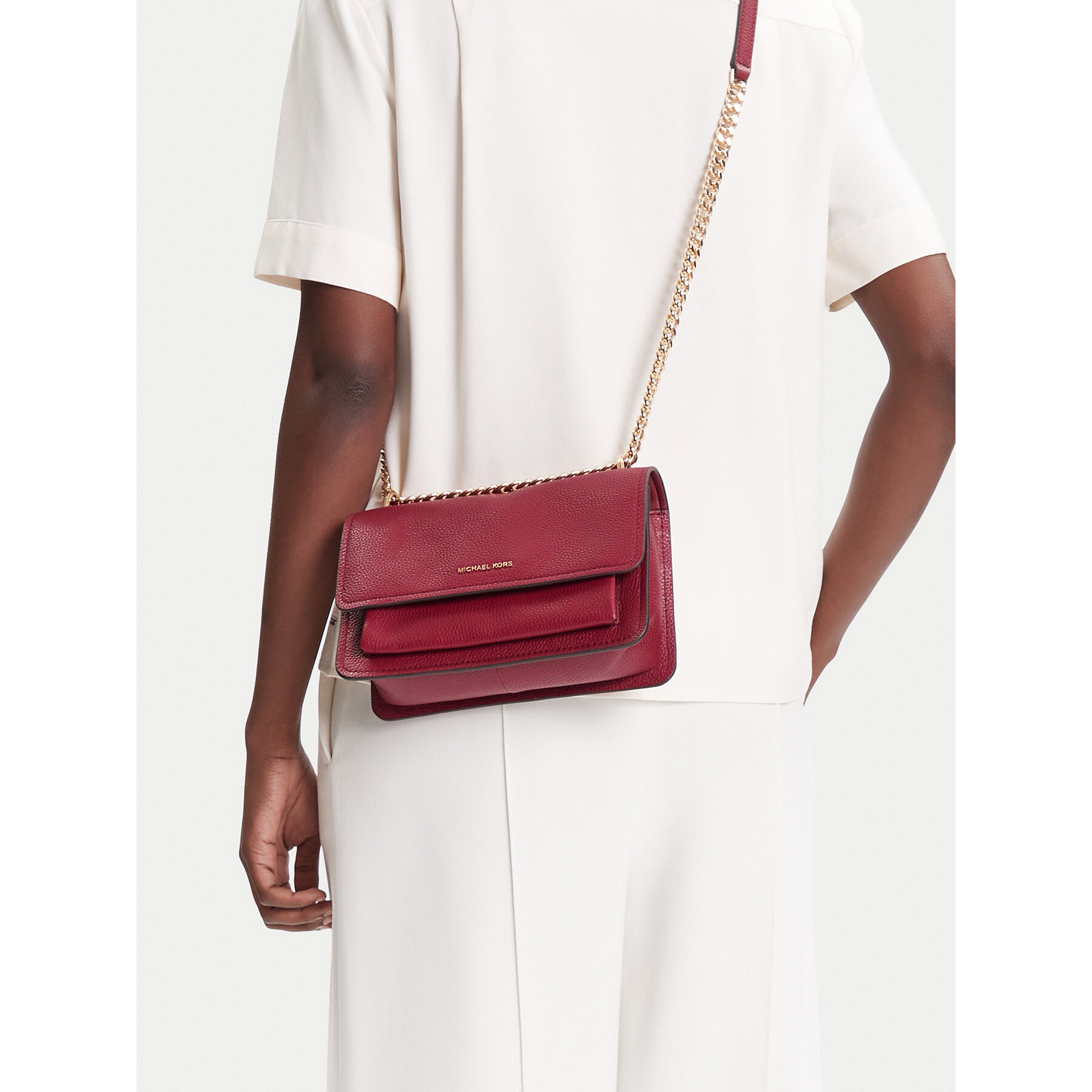MICHAEL Michael Kors Torebka Claire 30T4GC7L3T Bordowy