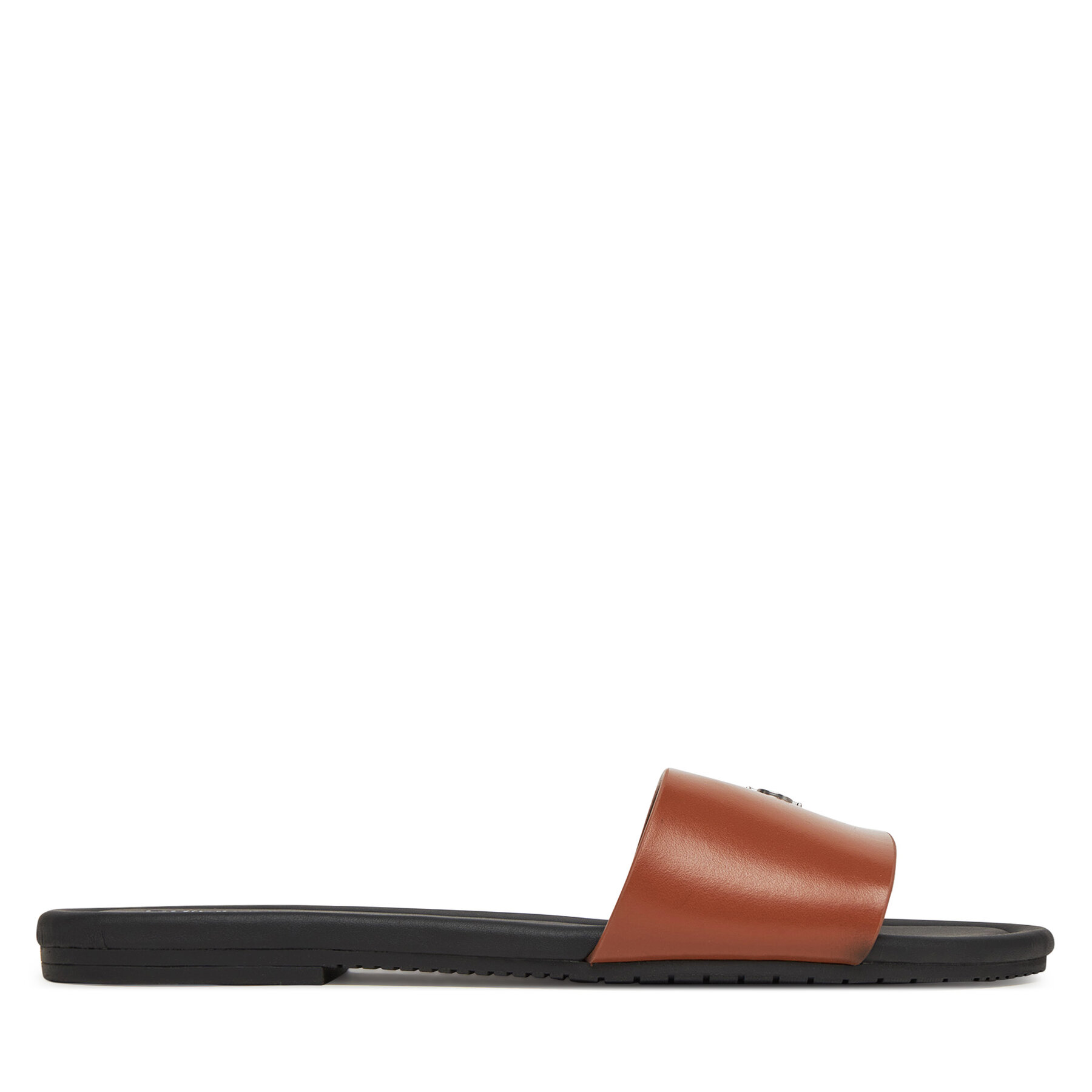 Calvin Klein Jeans Klapki Flat Sandal Slide Mg YW0YW01697 Brązowy