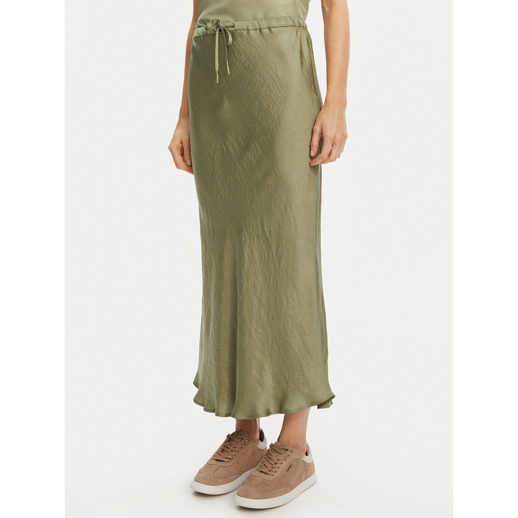 Marella Spódnica midi No 2513101055 Zielony Regular Fit