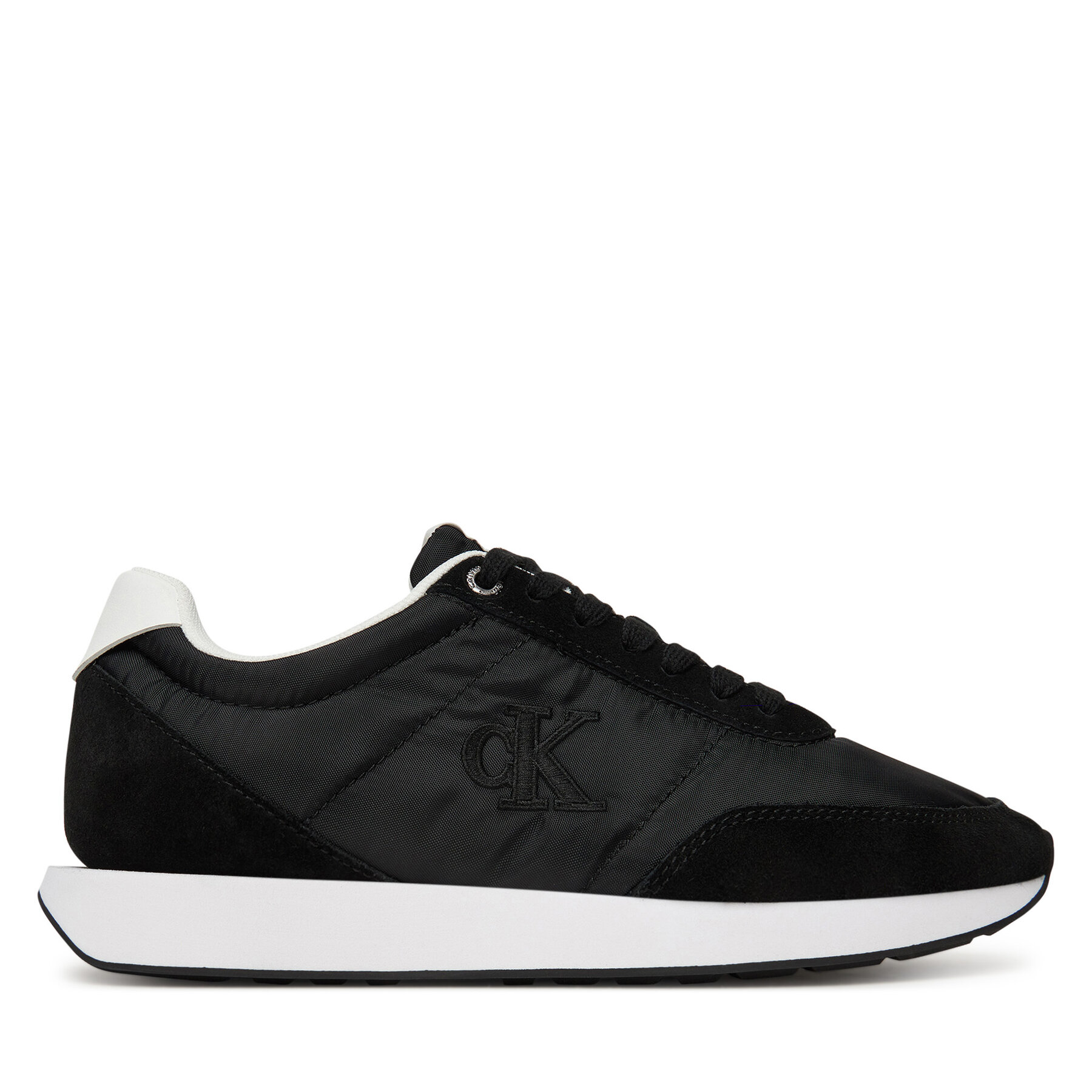 Calvin Klein Sneakersy Retro Runner Lace Up Nylon Mg YW0YW01990 Czarny
