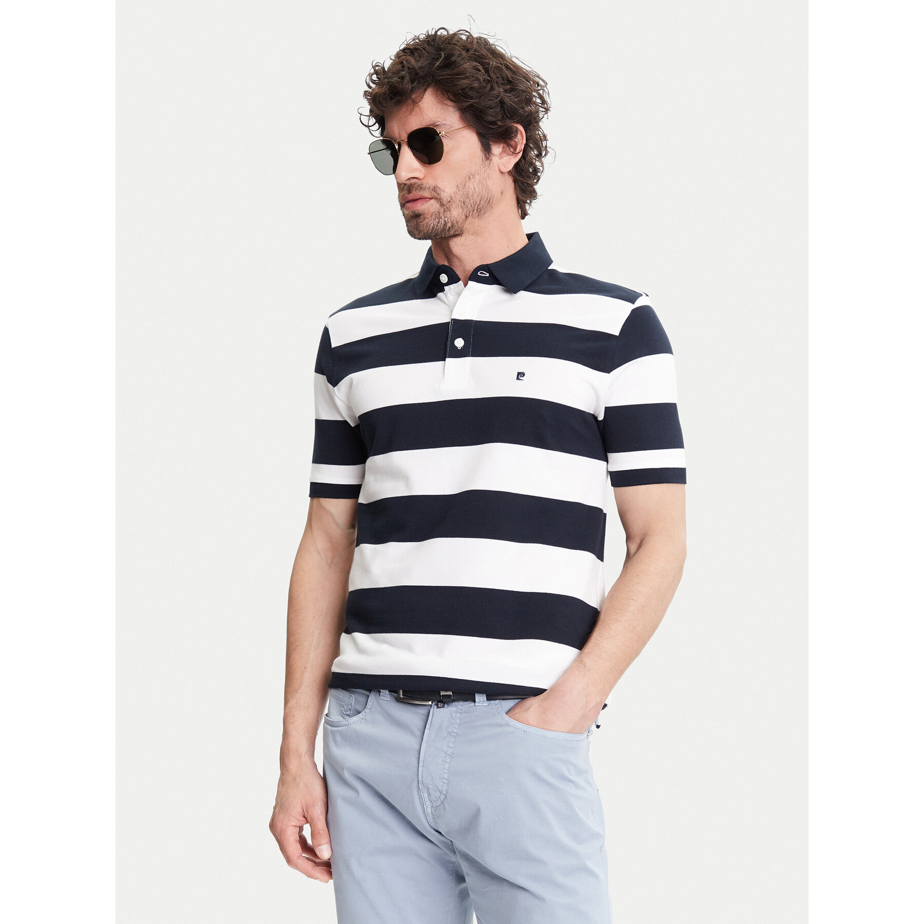 Pierre Cardin Polo C5 21394.2113 Czarny Regular Fit