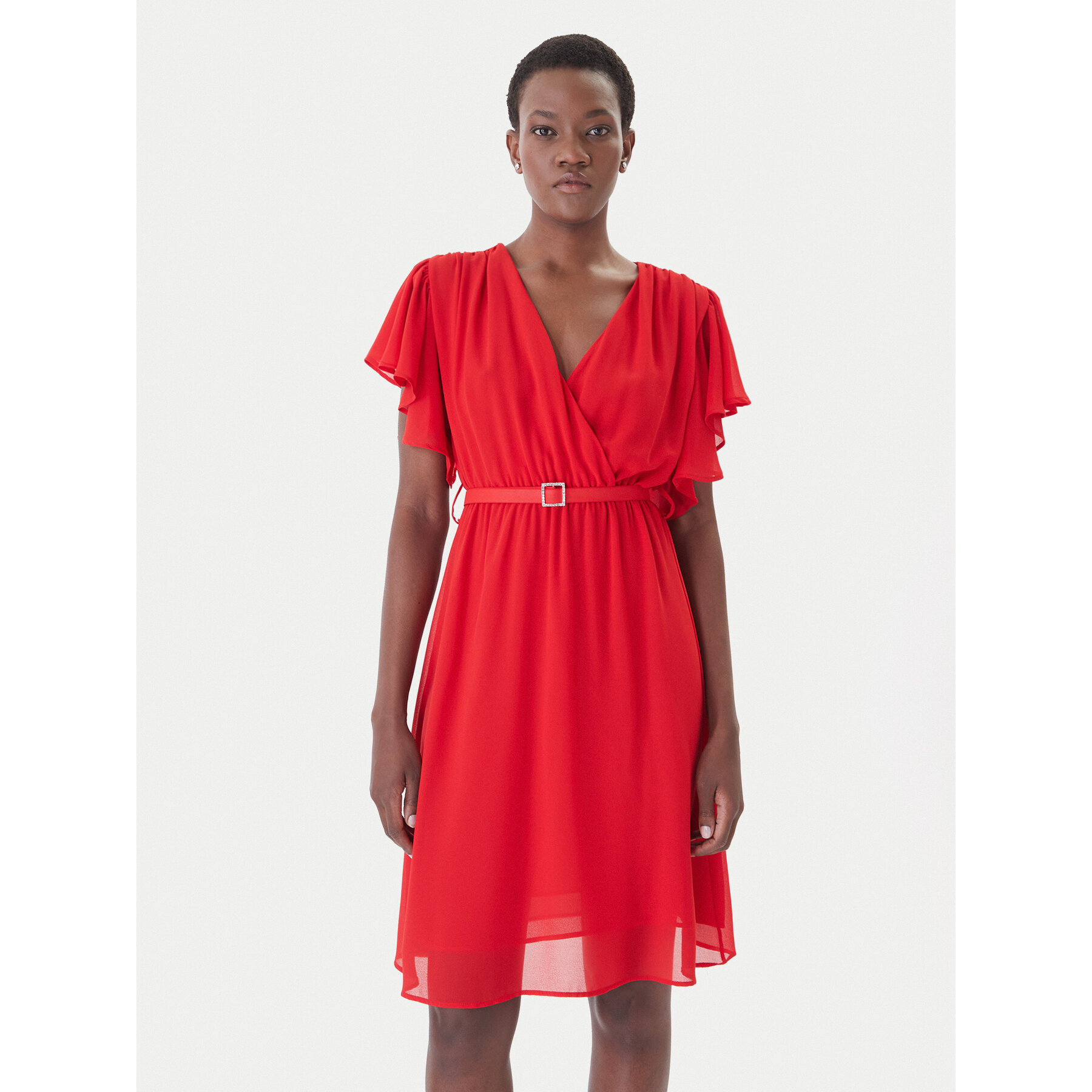 Artigli Sukienka koktajlowa ACAB004967 Czerwony Regular Fit