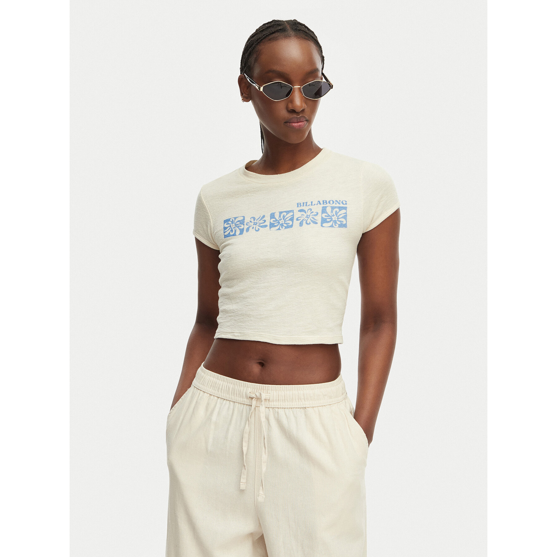 Billabong T-Shirt Baby EBJKT00119 Beżowy jasny Slim Fit