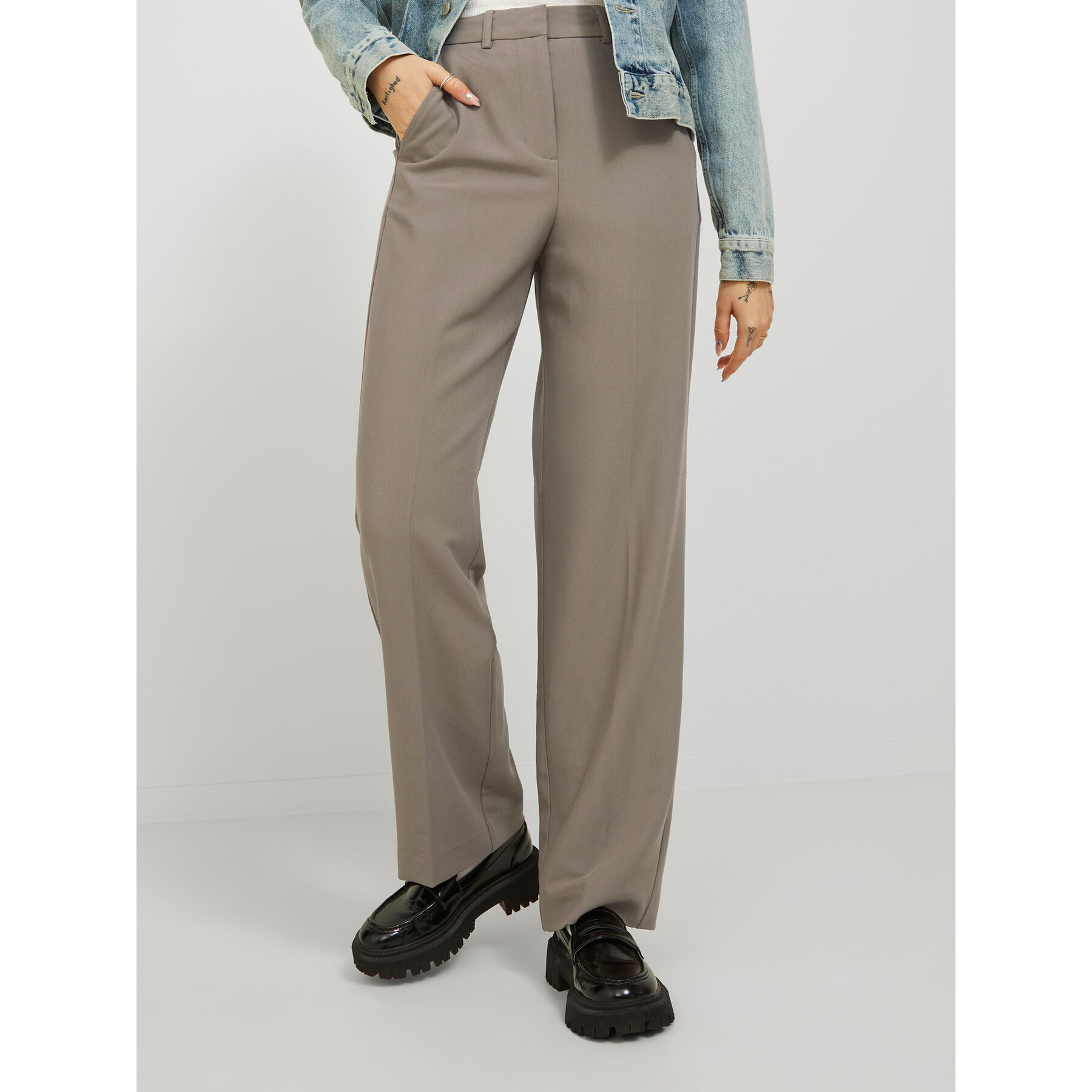 JJXX Spodnie materiałowe 12200674 Beżowy Regular Fit