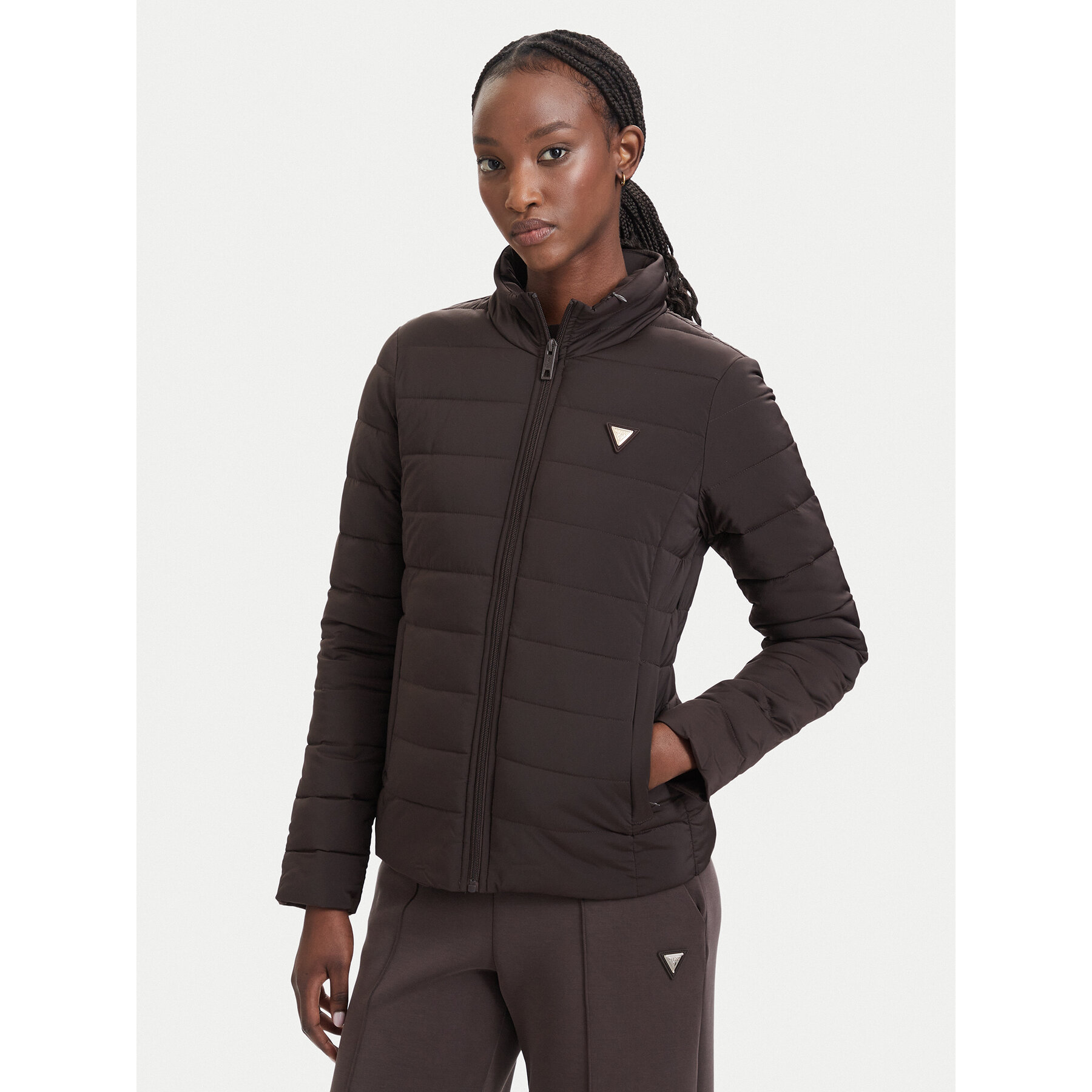 Guess Kurtka przejściowa V4YL04 WF3X0 Brązowy Regular Fit