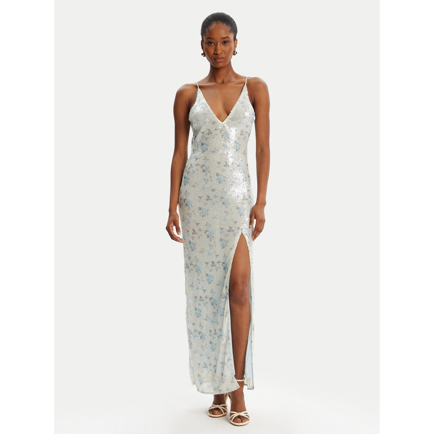 Bardot Sukienka wieczorowa Lois Sequin 59956DB Niebieski Slim Fit