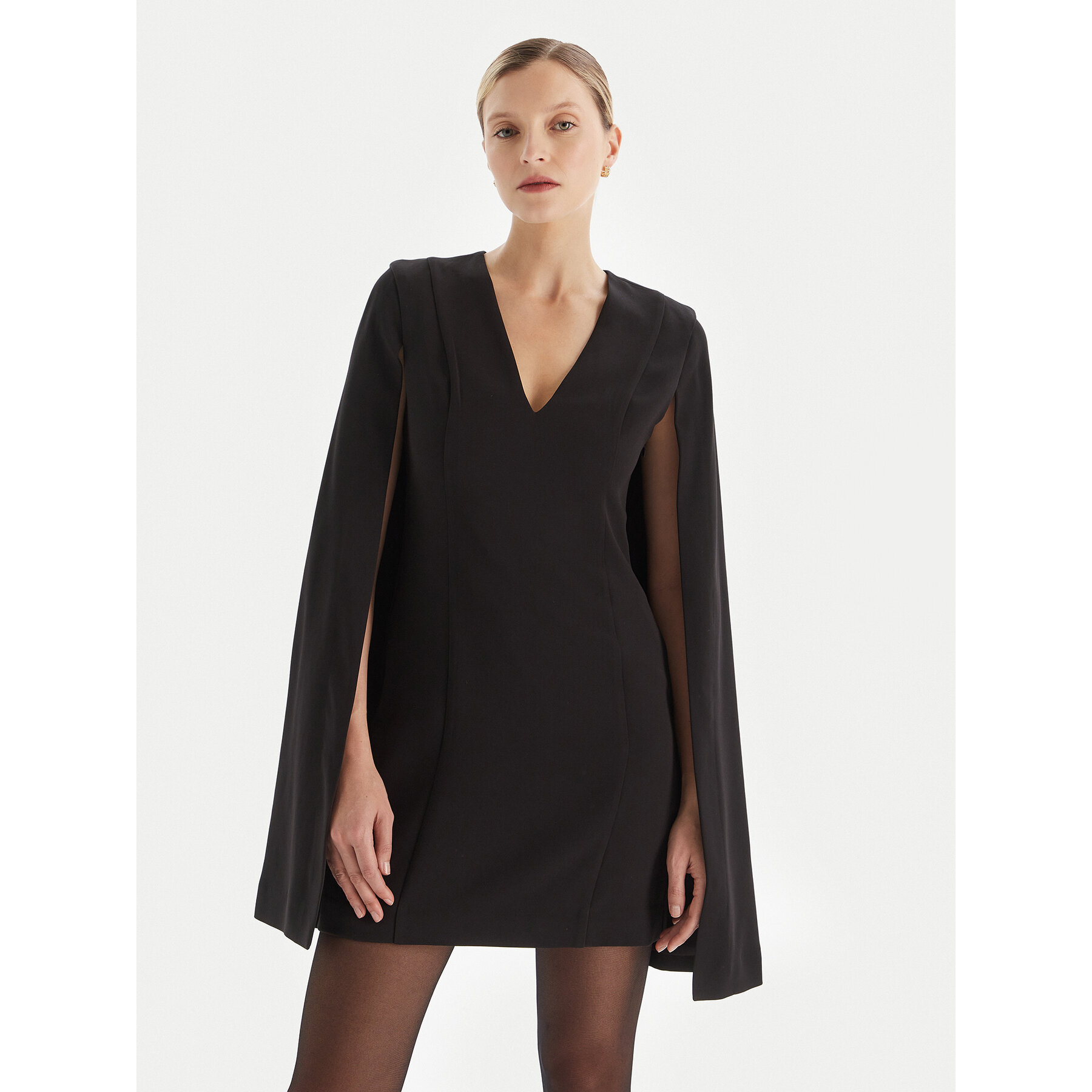 TWINSET Sukienka koktajlowa 252TT2402 Czarny Regular Fit