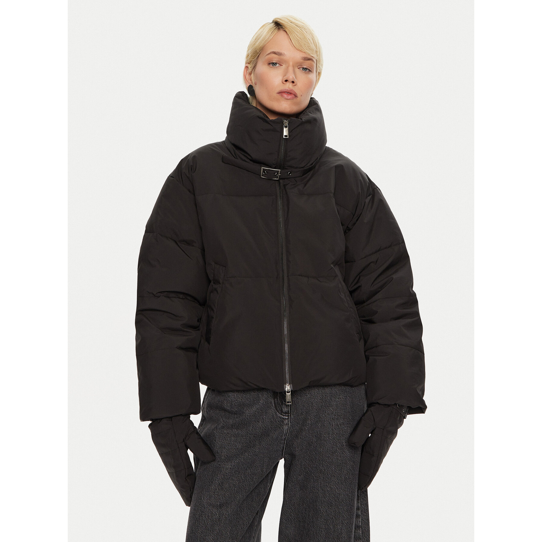 Gestuz Kurtka zimowa Pinara 10909184 Czarny Loose Fit