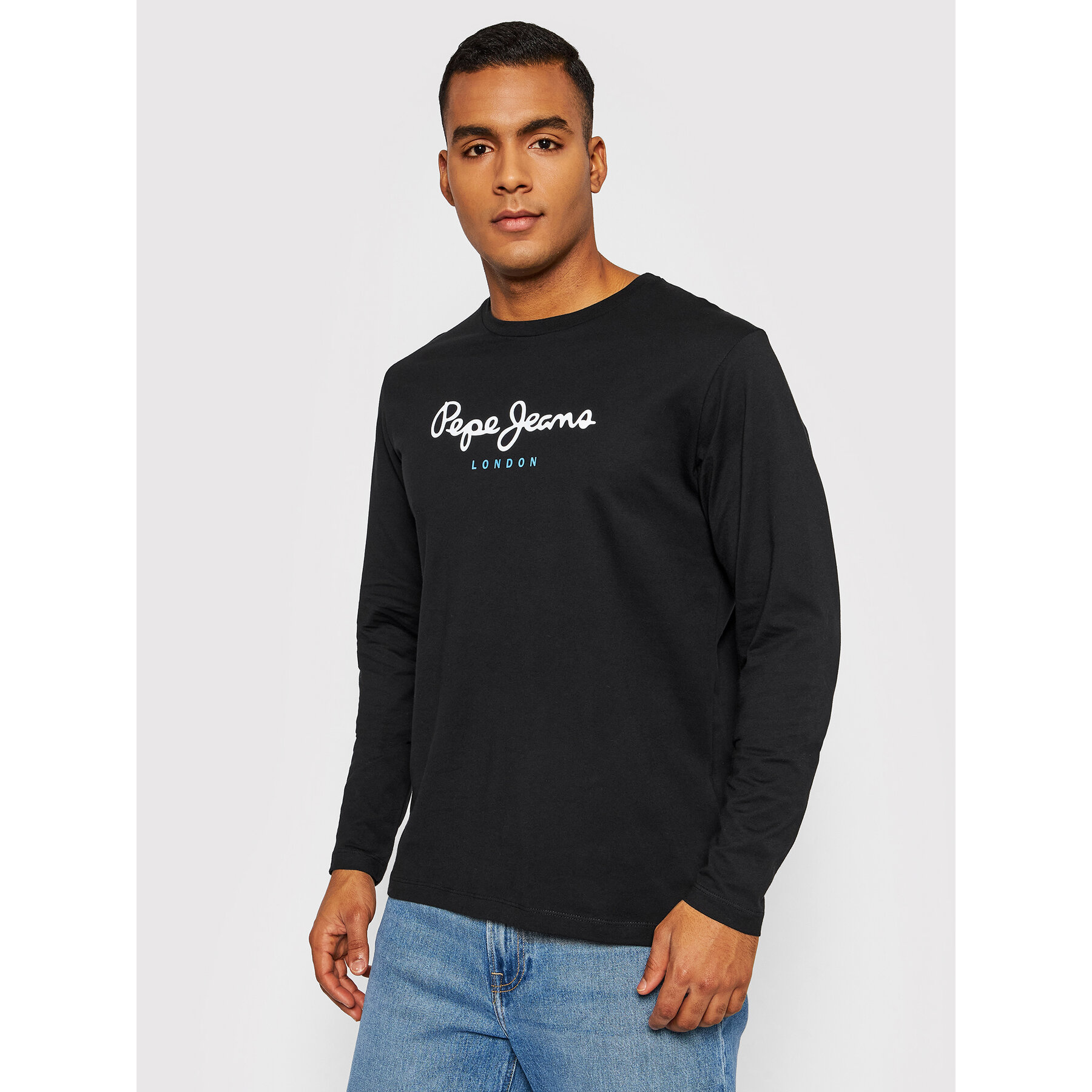 Pepe Jeans Longsleeve Eggo PM508209 Czarny Regular Fit