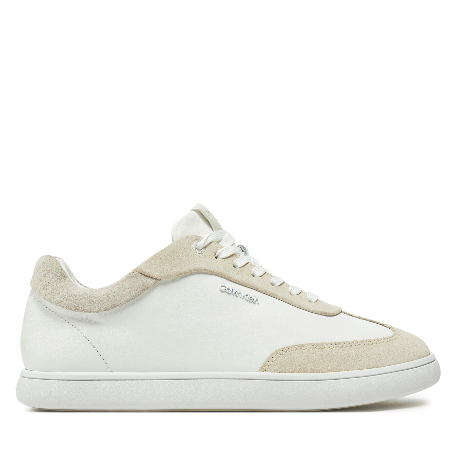 Calvin Klein Sneakersy Cupsole Lace Up - Lth Sue Mix HW0HW02435 Beżowy