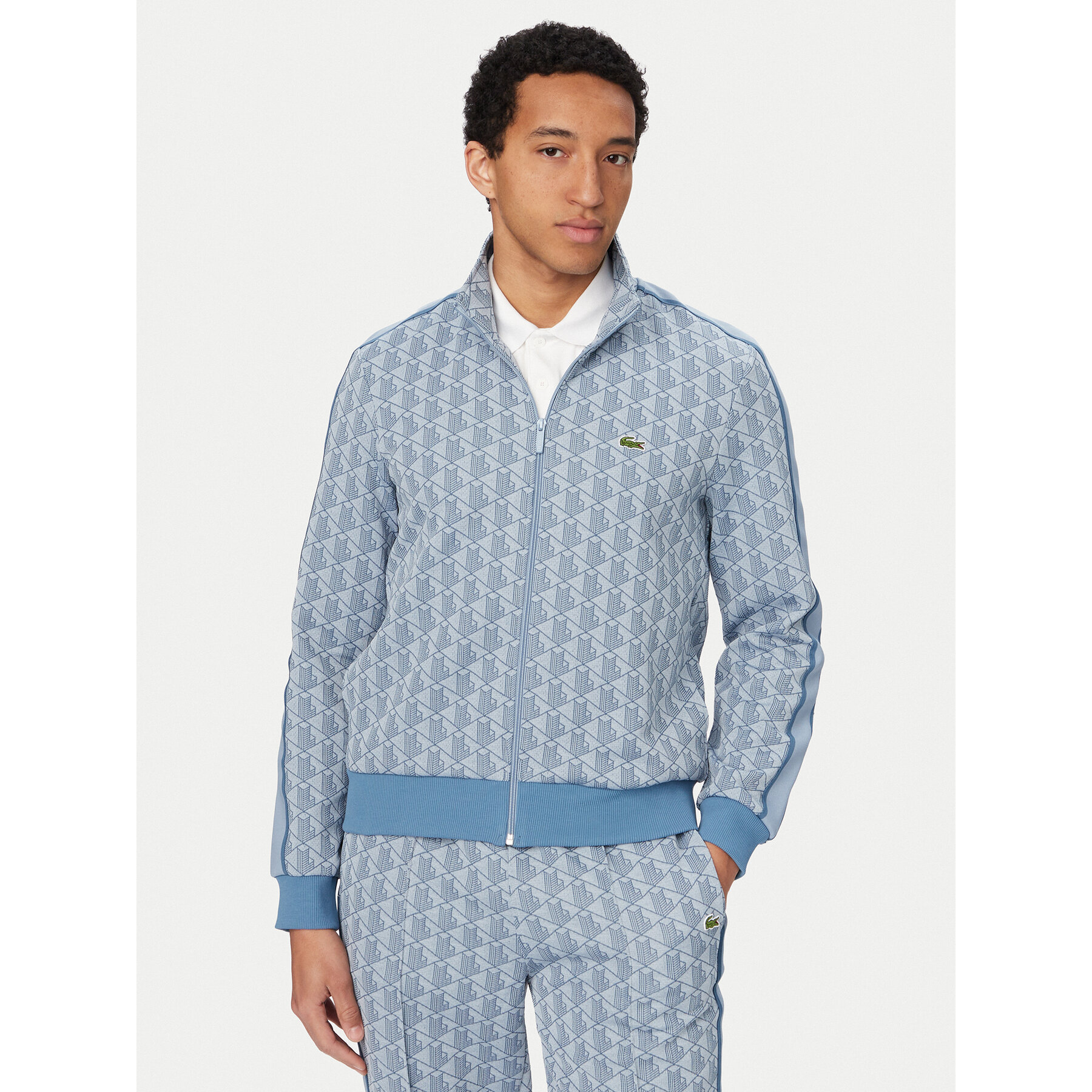 Lacoste Bluza SH1368 Niebieski Regular Fit