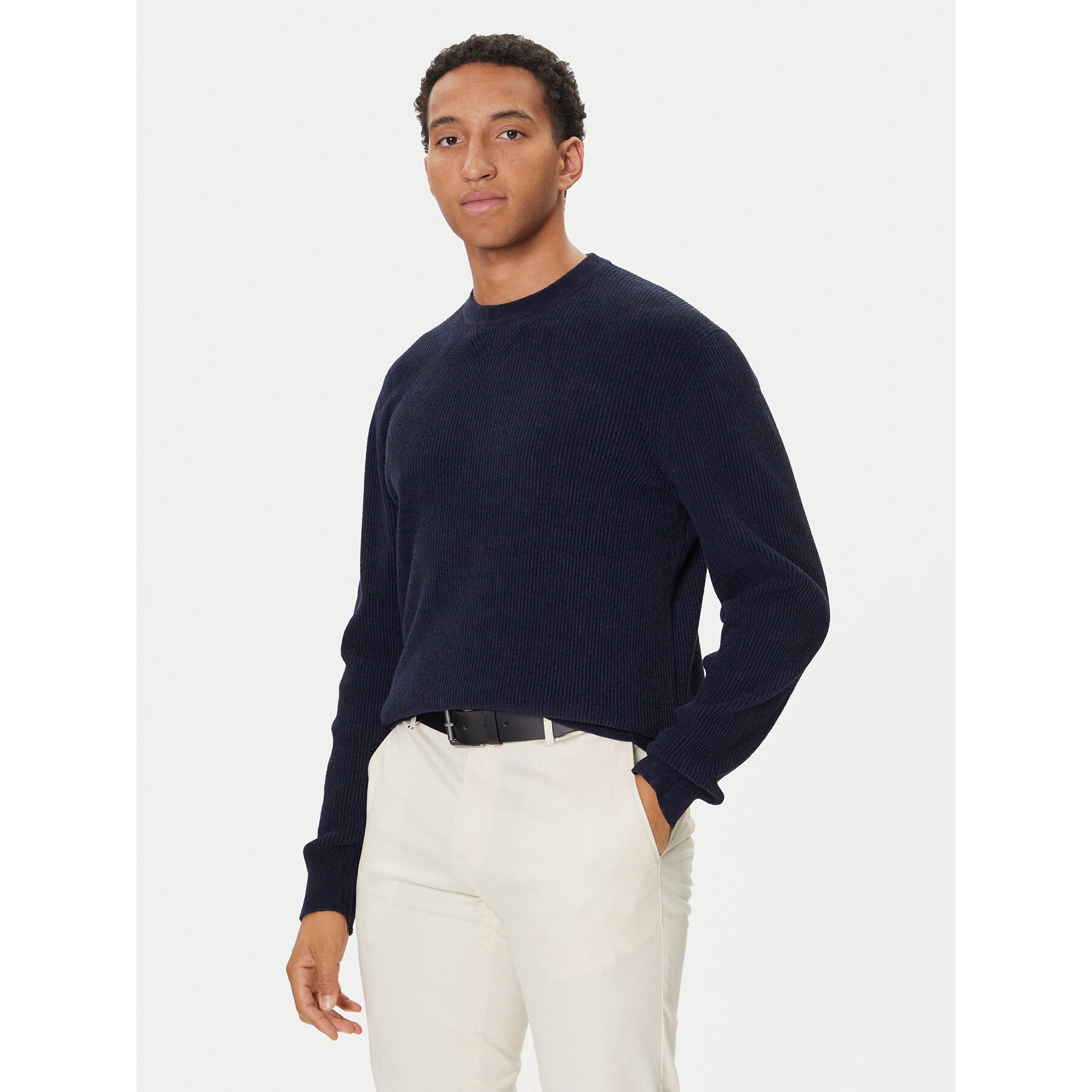 BOSS Sweter P-Horso 50549989 Granatowy Regular Fit