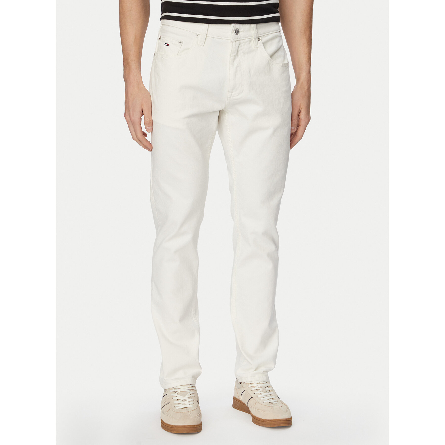 Tommy Jeans Jeansy Scanton DM0DM23270 Biały Slim Fit