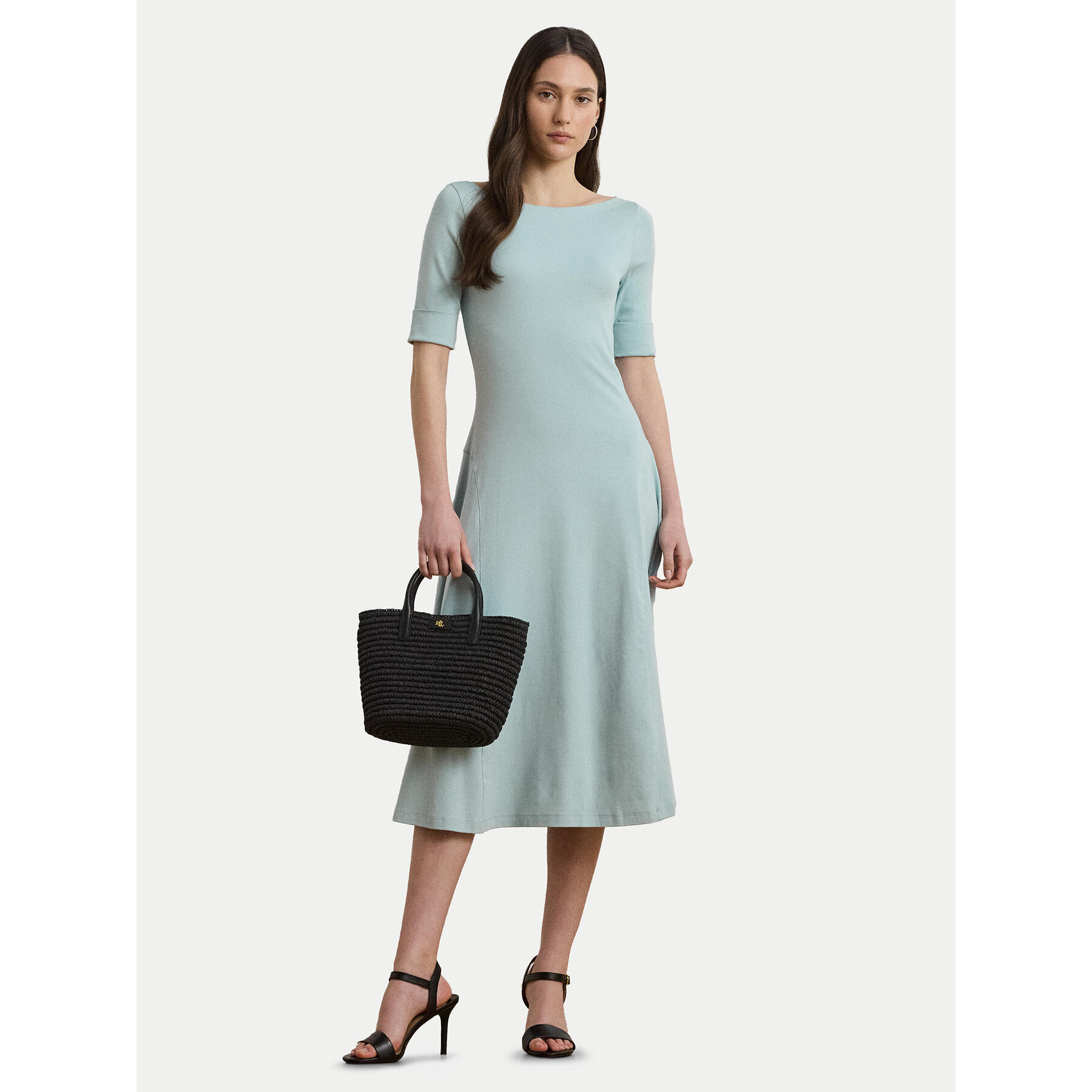 LAUREN RALPH LAUREN Sukienka codzienna 250863913015 Błękitny Regular Fit