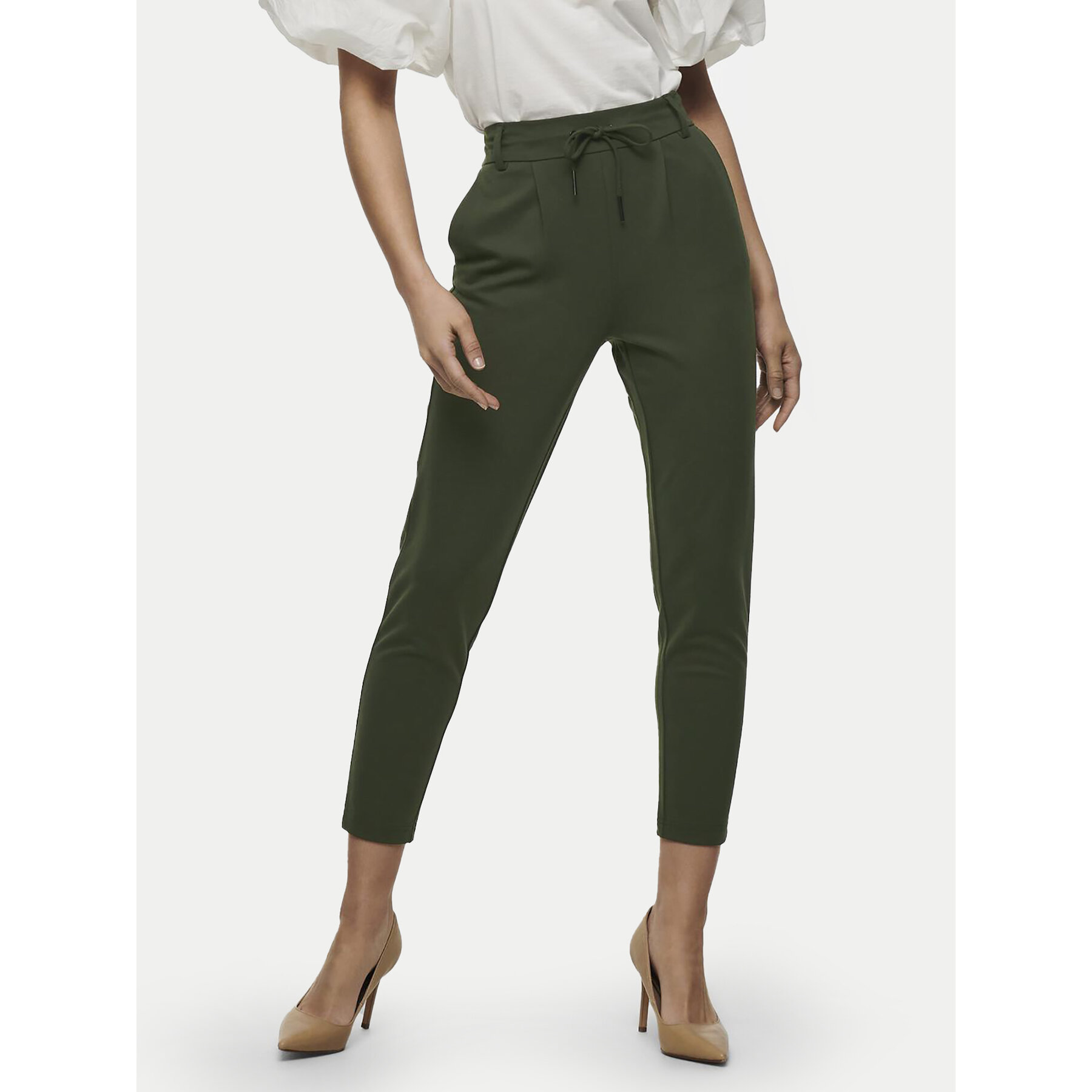 ONLY Spodnie materiałowe Poptrash 15115847 Khaki Regular Fit