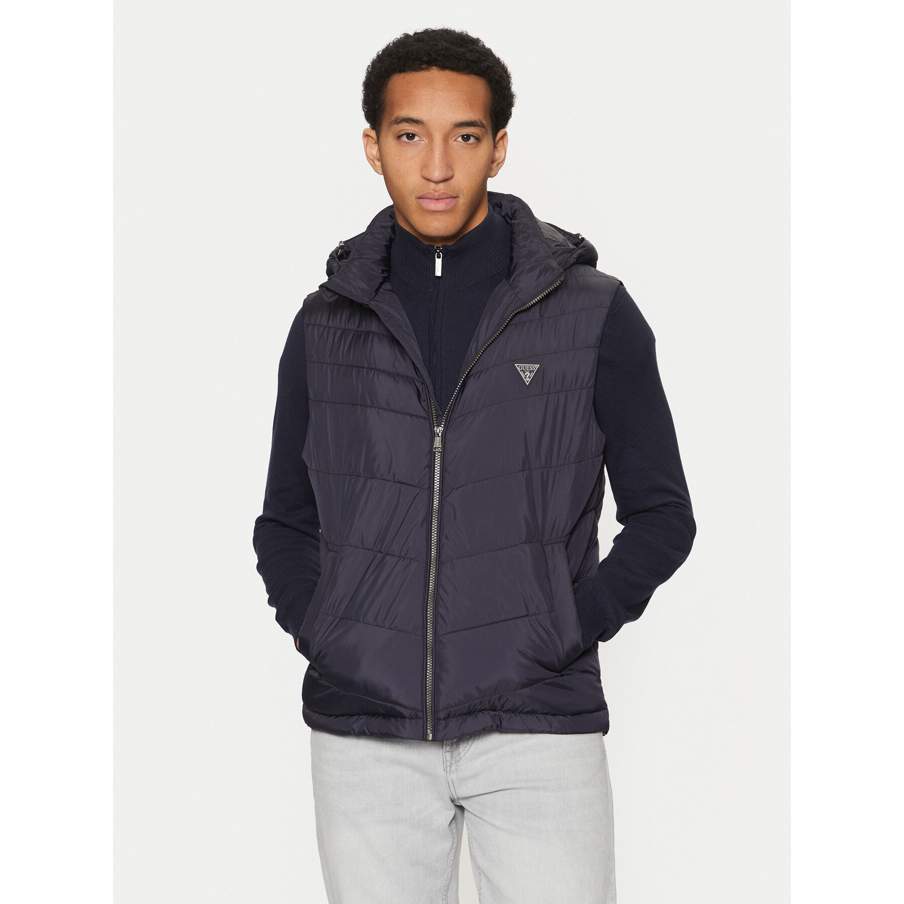 Guess Kamizelka M5RN21 WCQA2 Granatowy Regular Fit