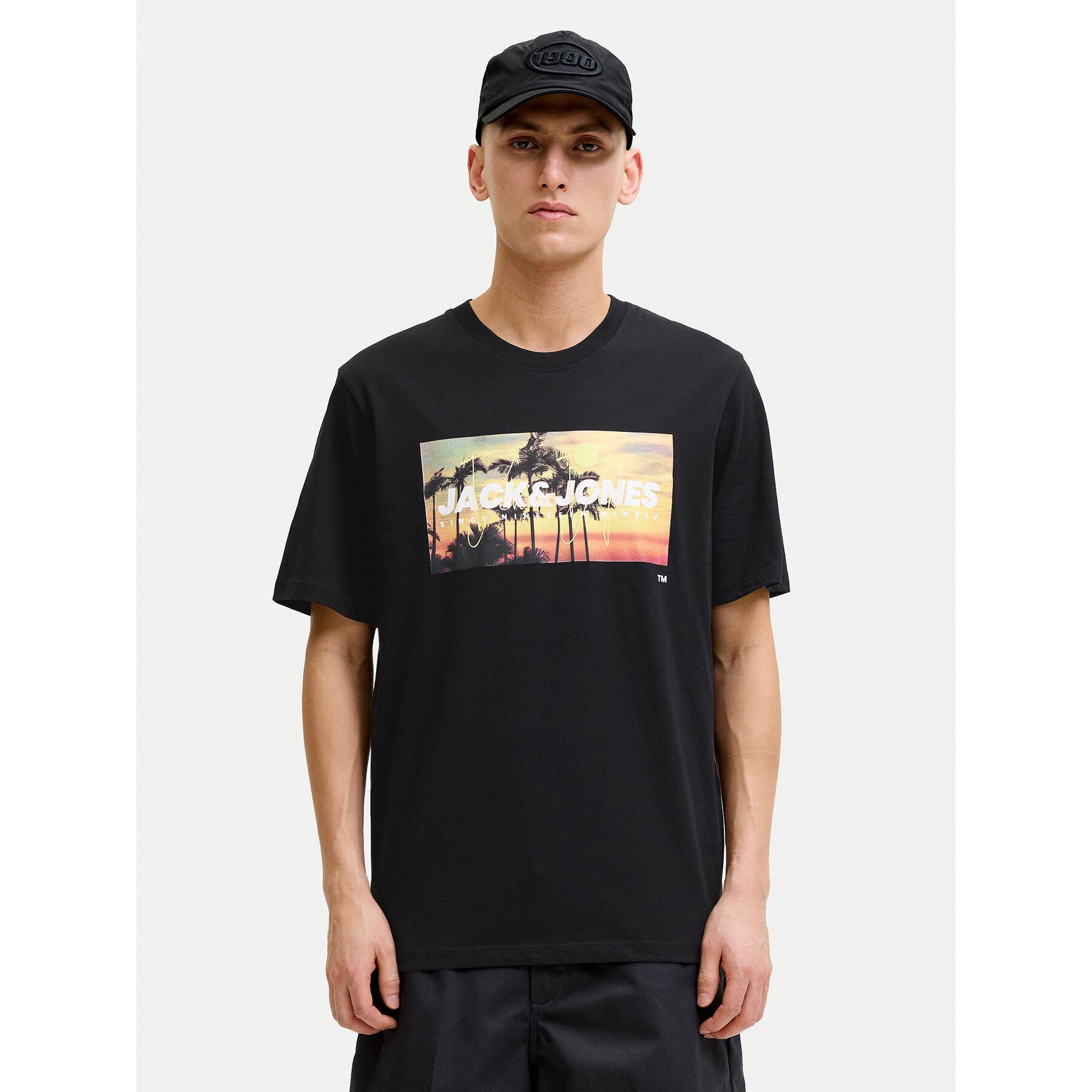 Jack & Jones T-Shirt Indiana Tee 12288112 Czarny Regular Fit