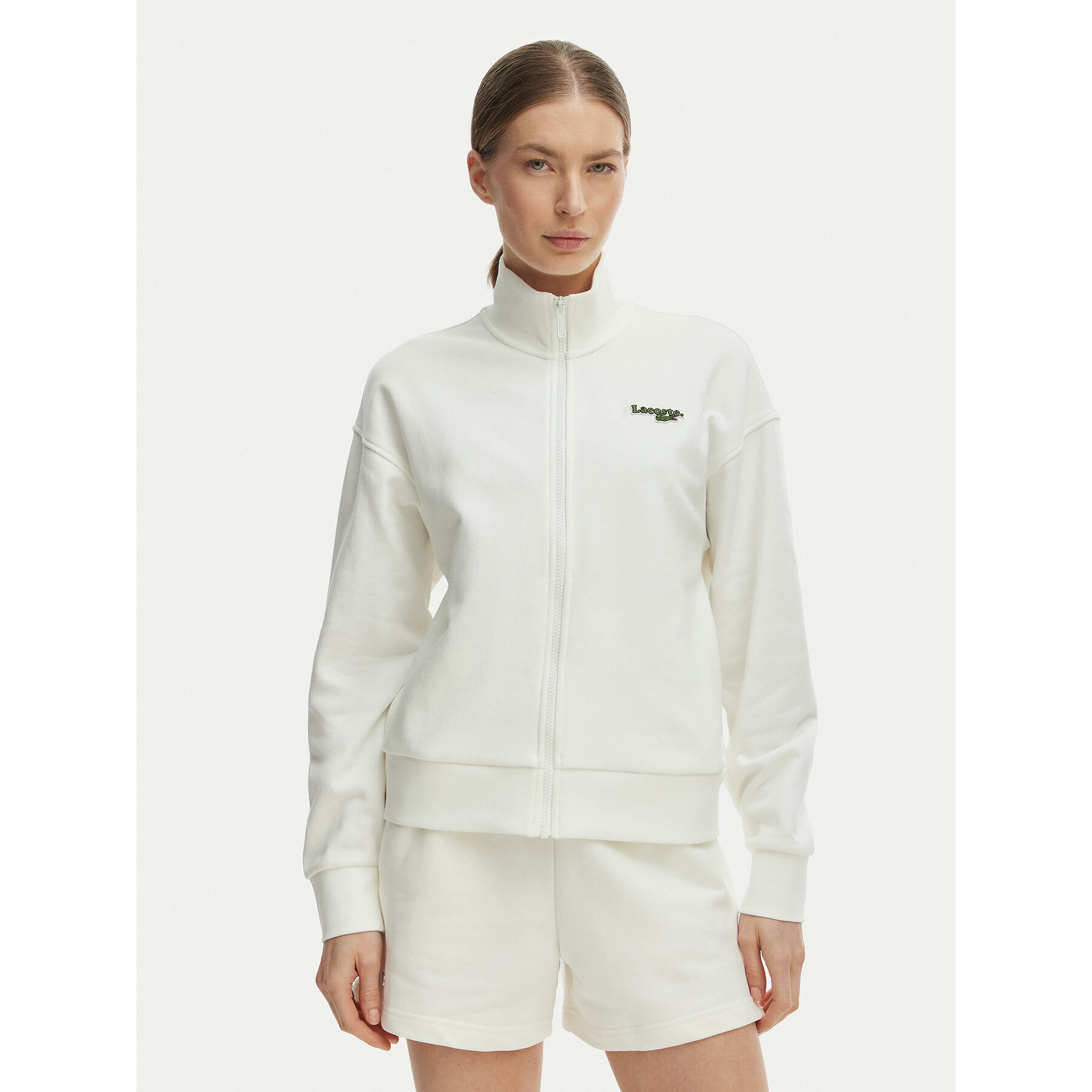 Lacoste Bluza SF0040 Écru Relaxed Fit