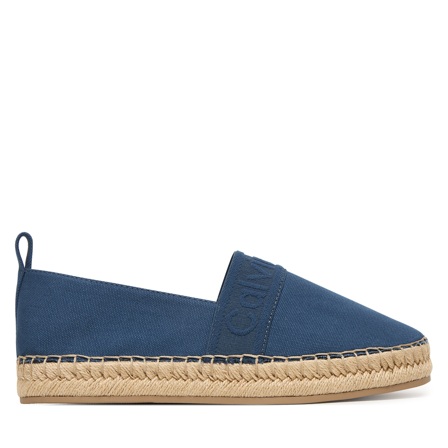 Calvin Klein Espadryle Oblique Espadrille Webbing HW0HW02934 Niebieski