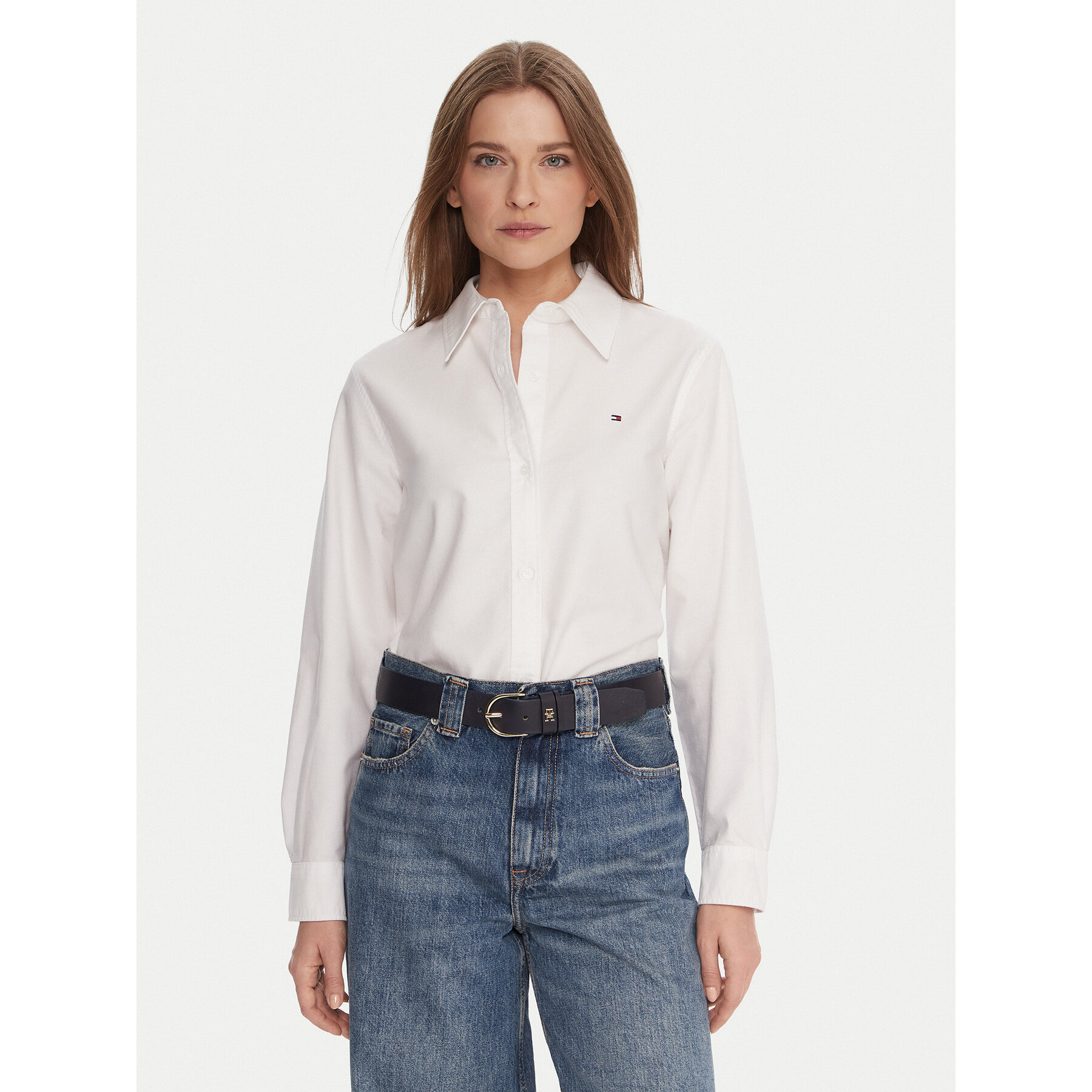 Tommy Hilfiger Koszula WW0WW46111 Biały Relaxed Fit