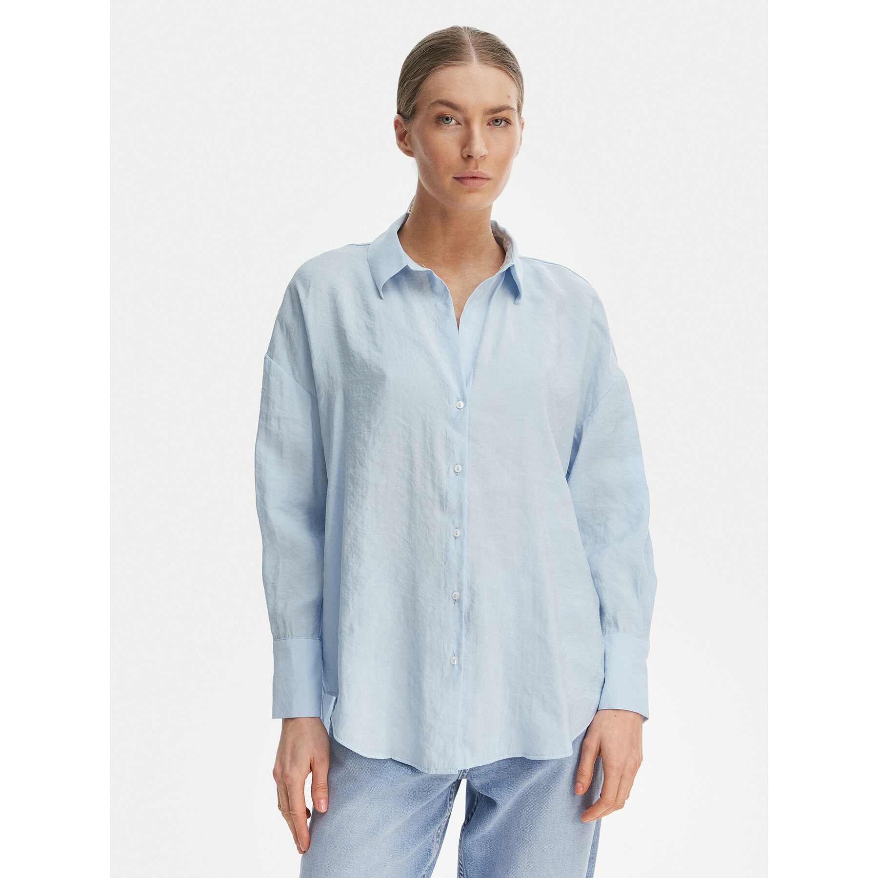 ONLY Koszula Zazima 15272523 Błękitny Oversize
