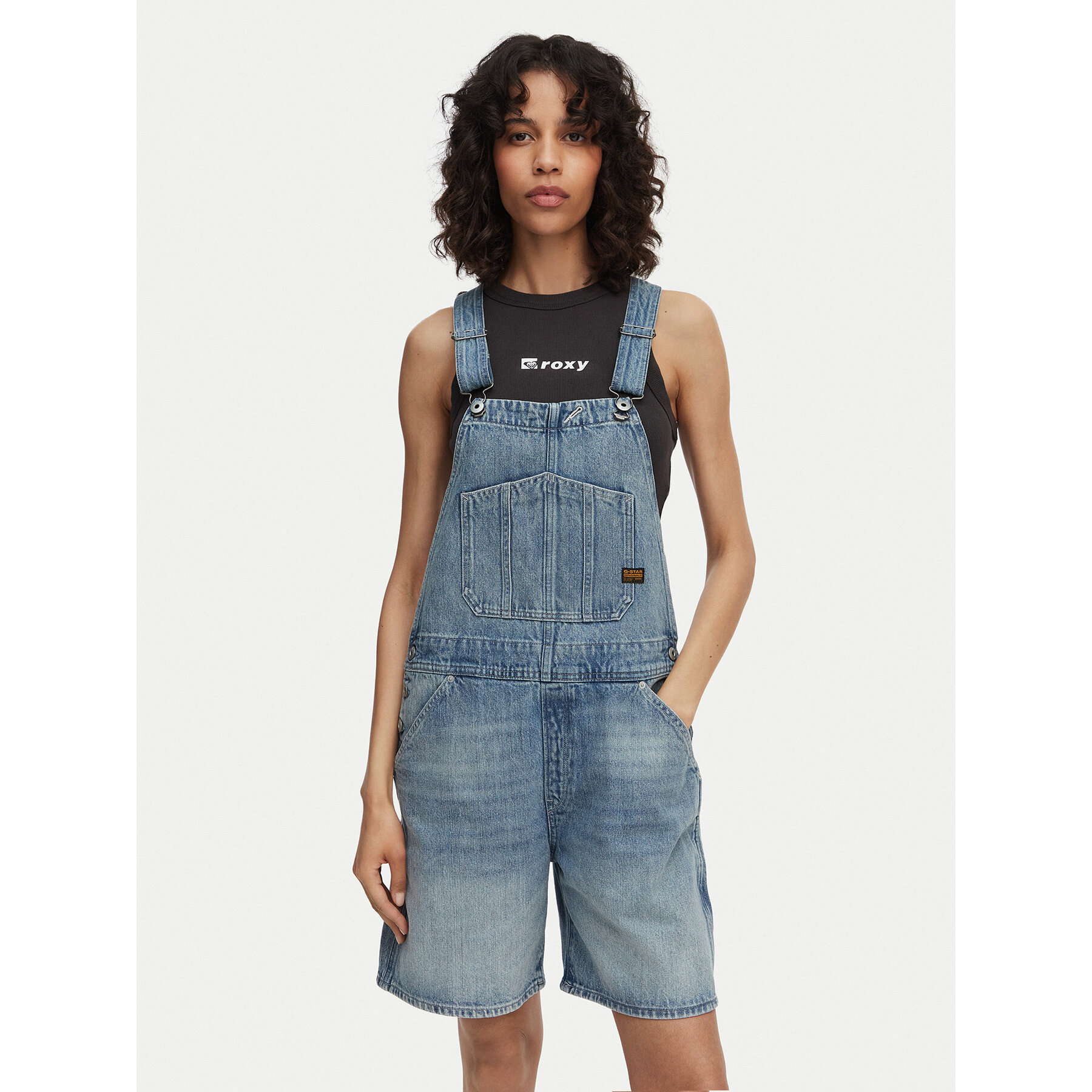 G-Star Raw Ogrodniczki D28887-D788 Niebieski Loose Fit