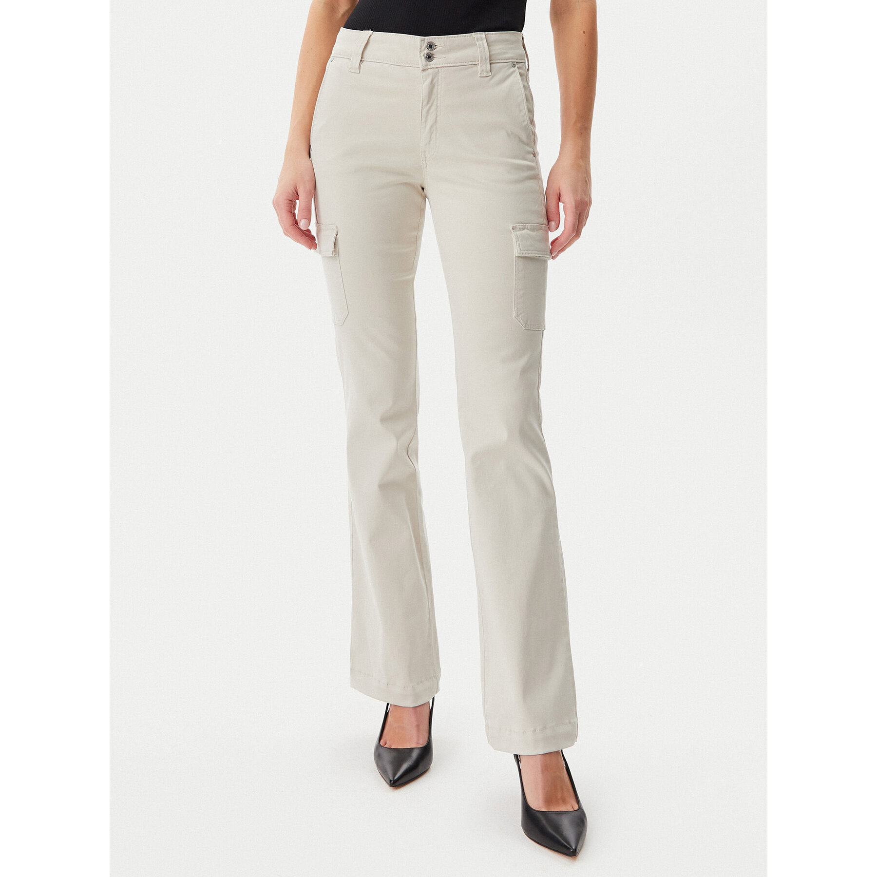 Guess Jeansy W5GA1B W93CL Écru Slim Fit