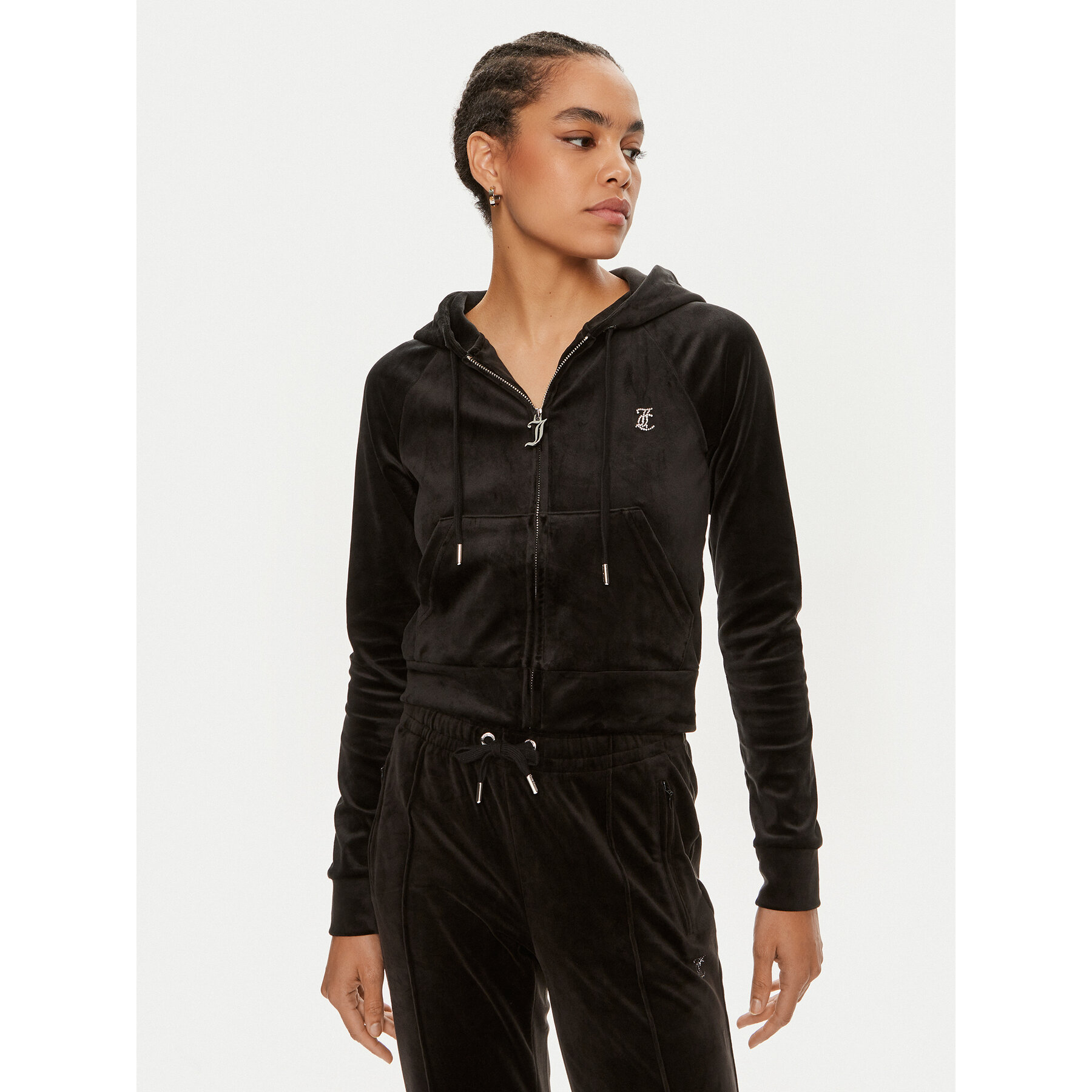 Juicy Couture Bluza Madison JCWA122001 Czarny Slim Fit
