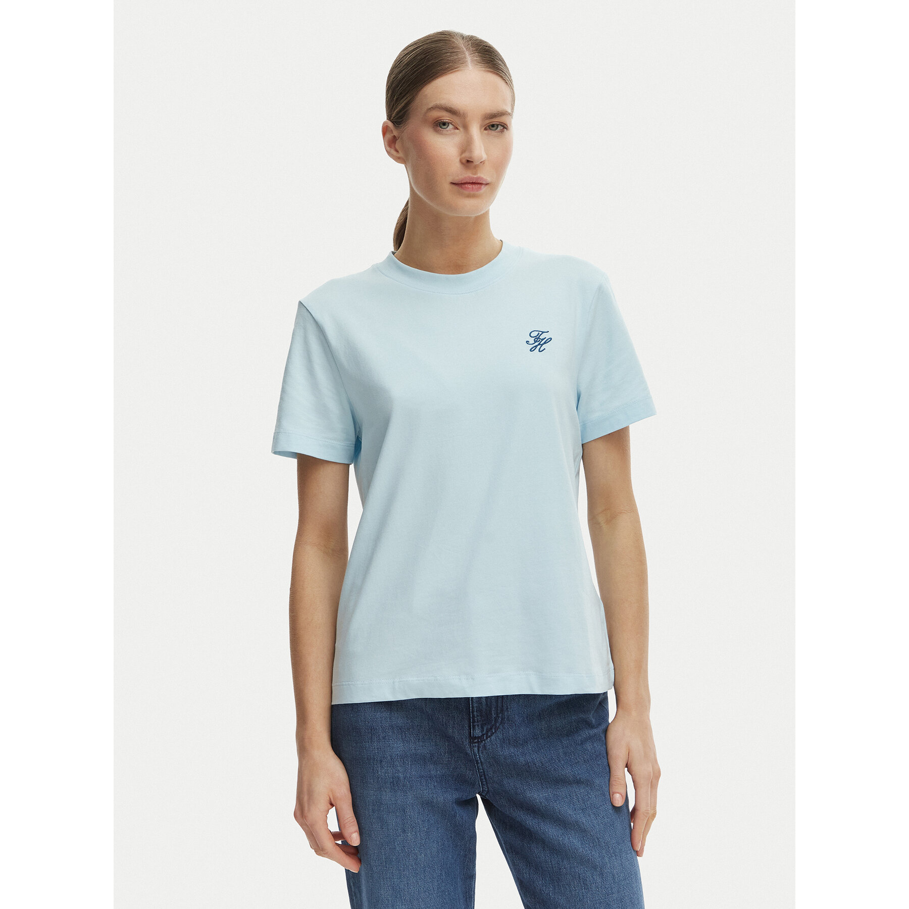 Tommy Hilfiger T-Shirt WW0WW48699 Niebieski Regular Fit