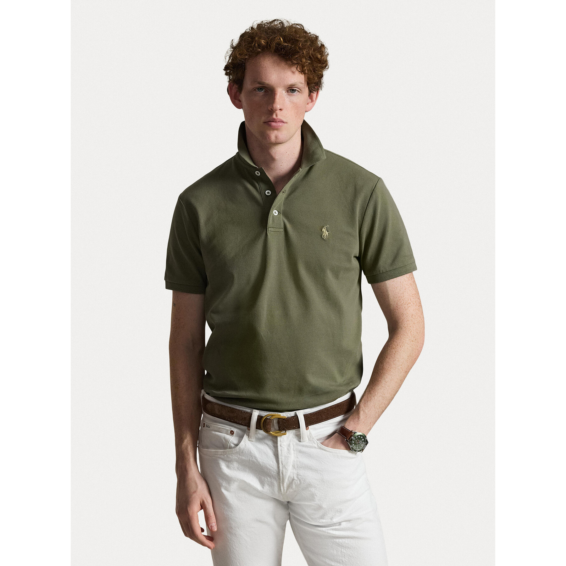 Polo Ralph Lauren Polo 710941439509 Zielony Slim Fit