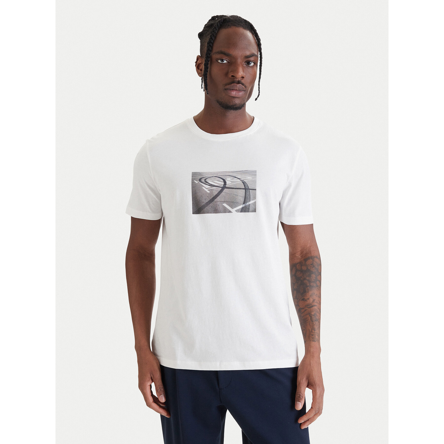 HUGO T-Shirt Dostino 50557674 Écru Regular Fit