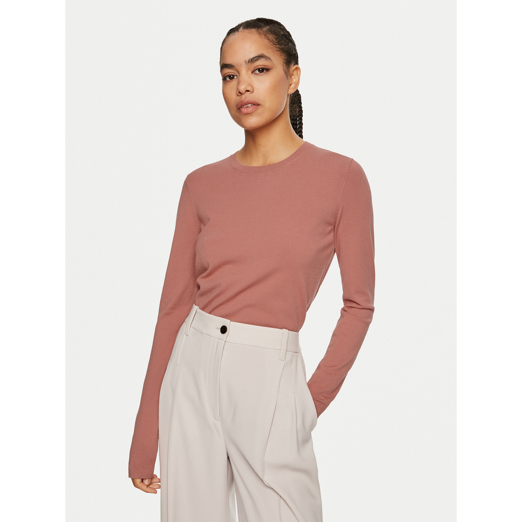 Calvin Klein Sweter K20K207681 Pomarańczowy Regular Fit