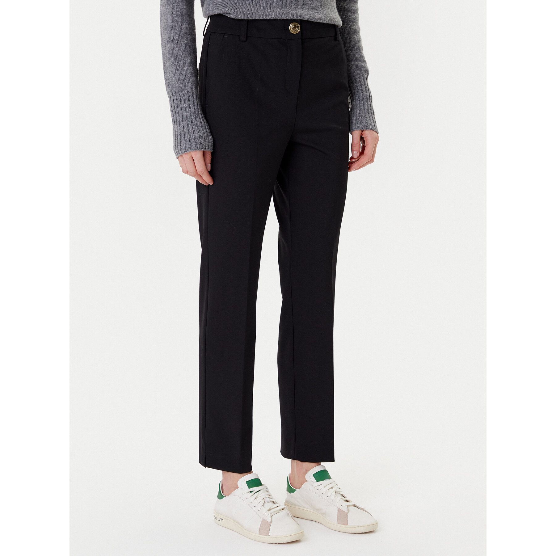 Marella Spodnie materiałowe Aletta 2523786014 Czarny Regular Fit