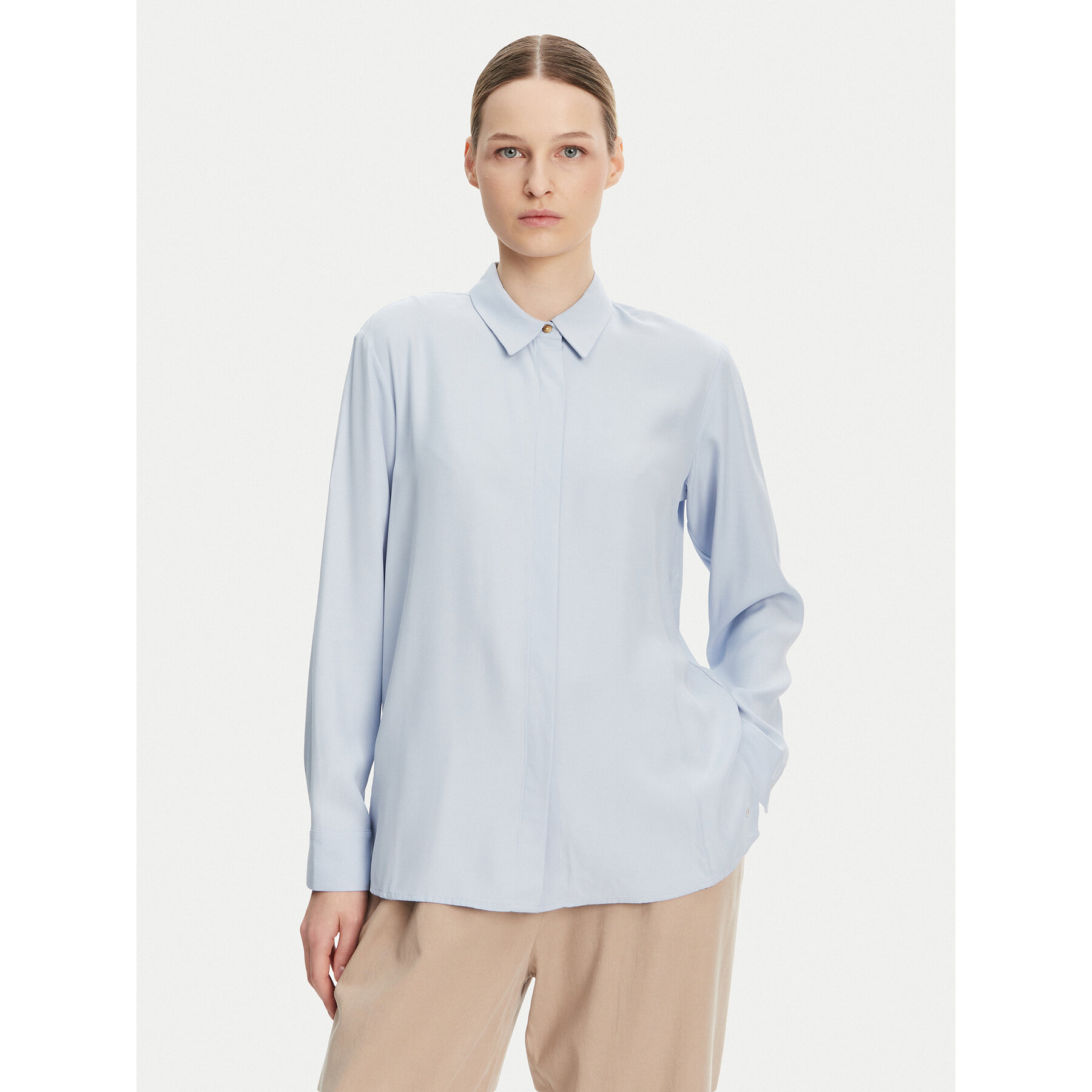 Tommy Hilfiger Koszula WW0WW44045 Błękitny Relaxed Fit