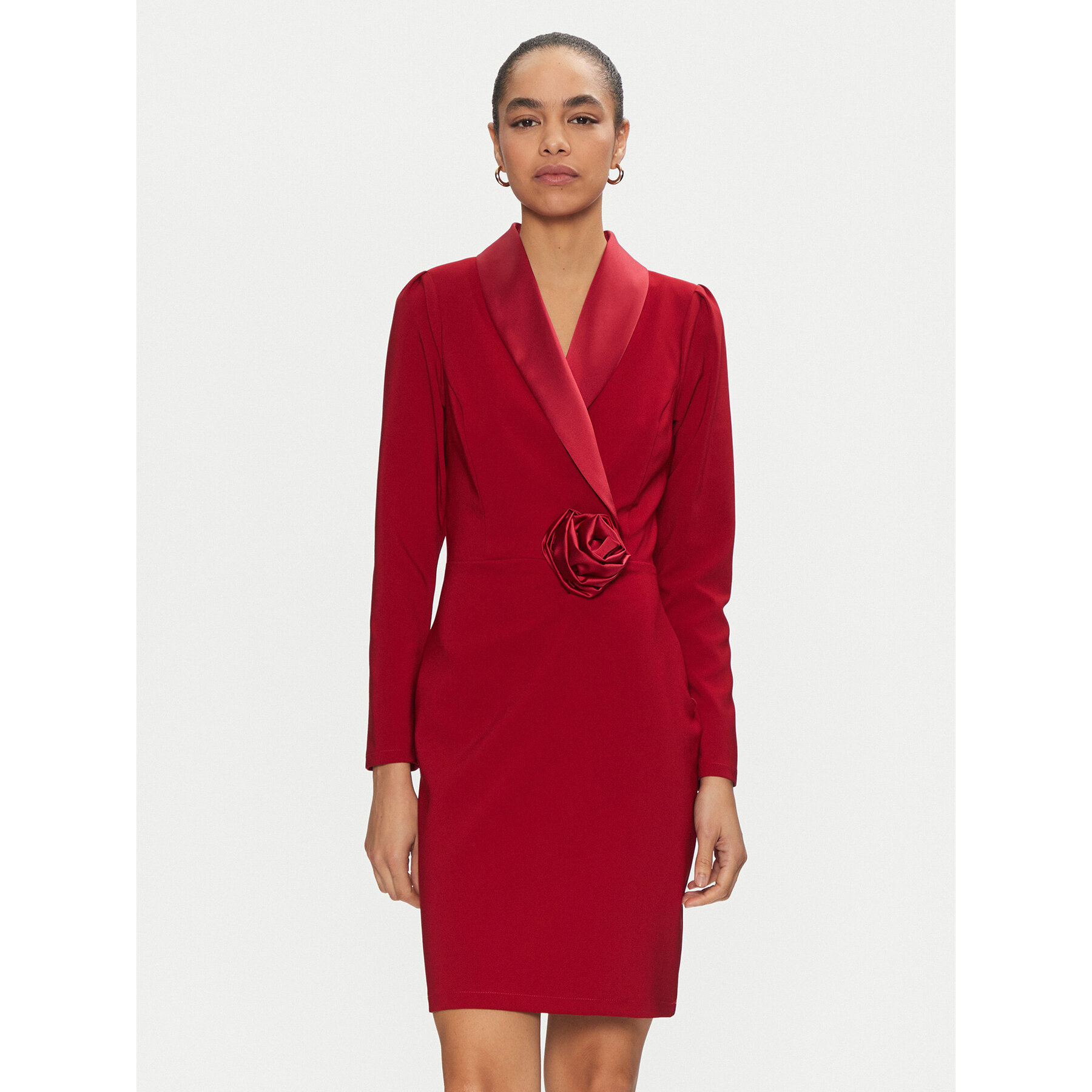 Rinascimento Sukienka koktajlowa CFC0019793002 Czerwony Regular Fit