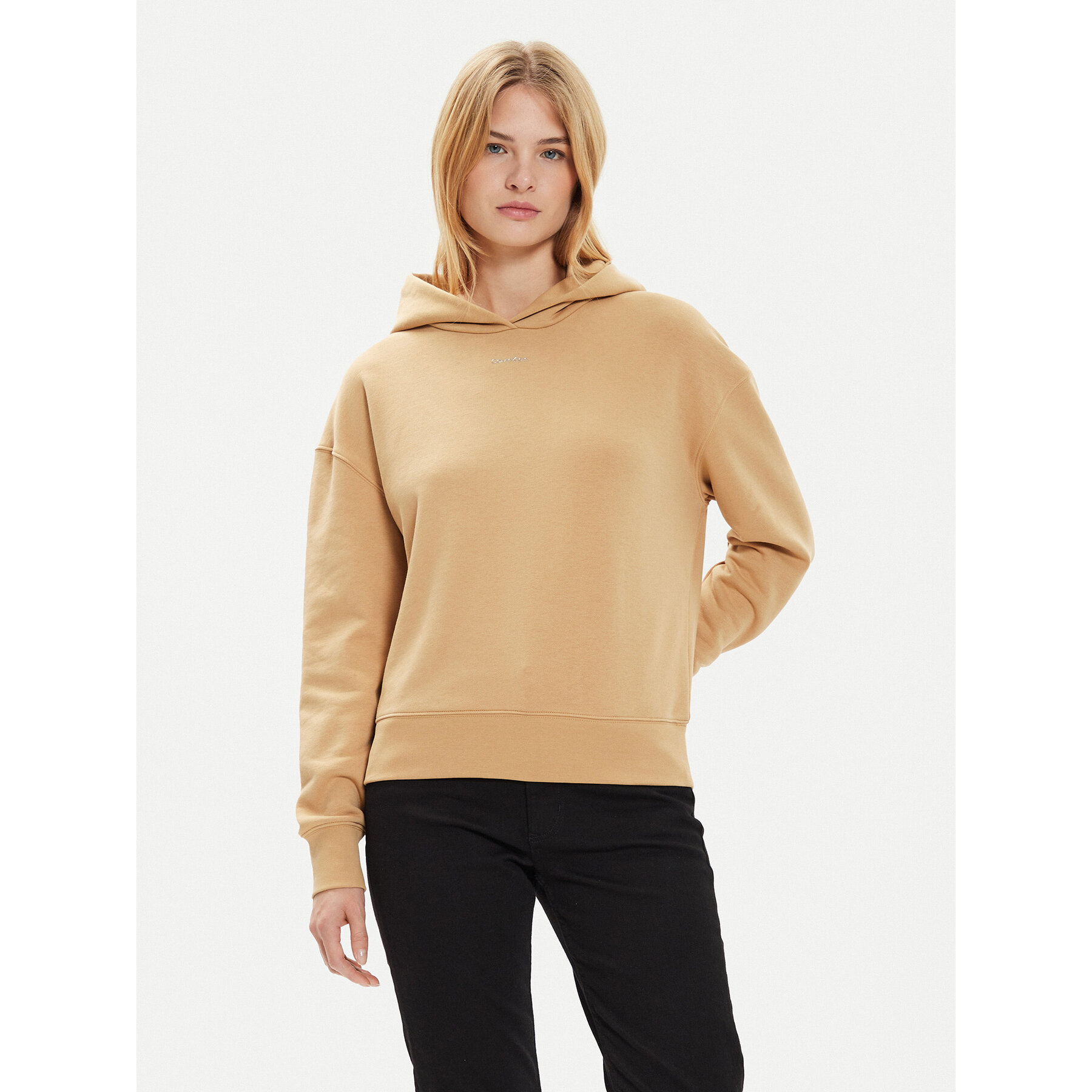 Calvin Klein Bluza Nano Logo K20K207202 Beżowy Relaxed Fit