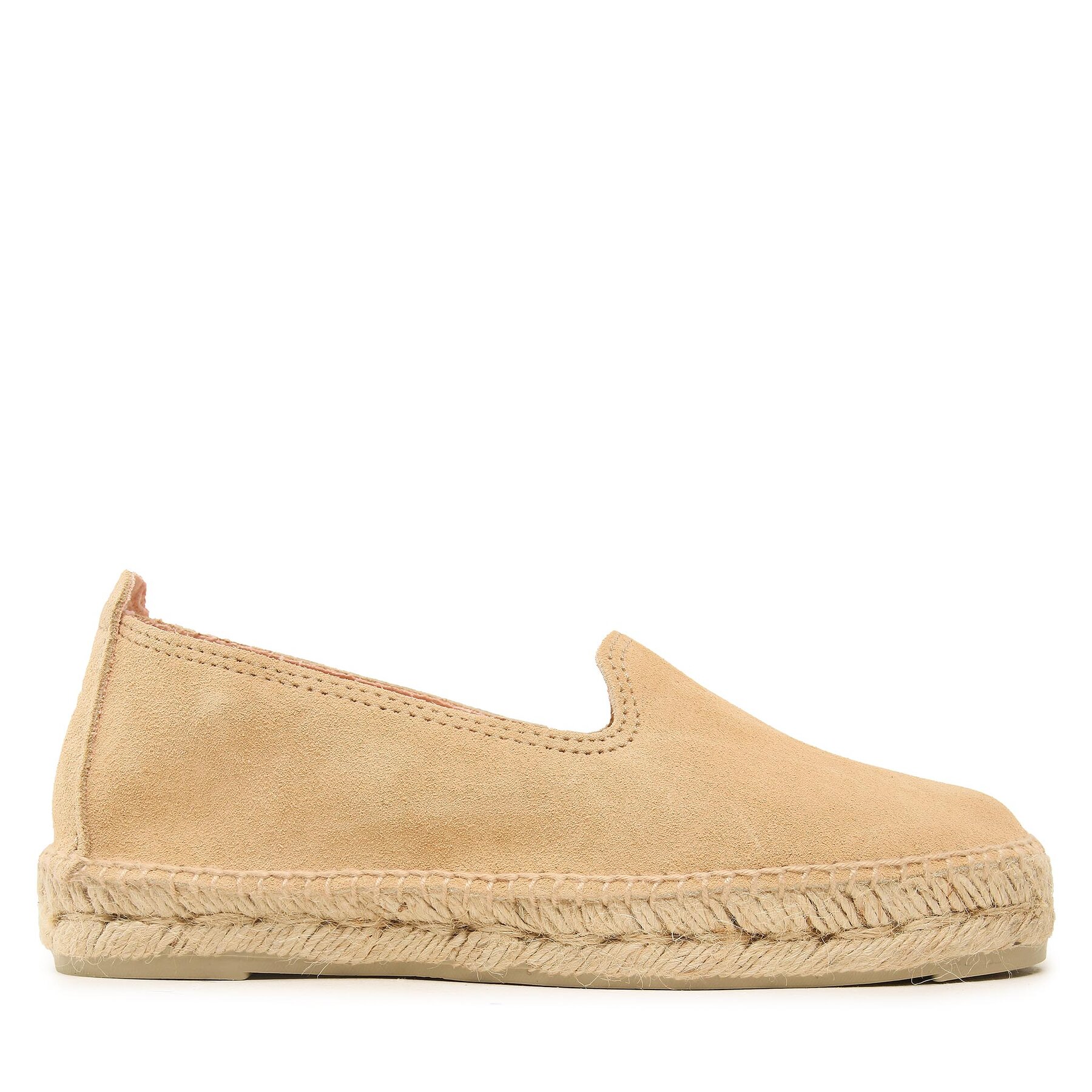 Manebi Espadryle Suede Flat Espadrilles Beżowy