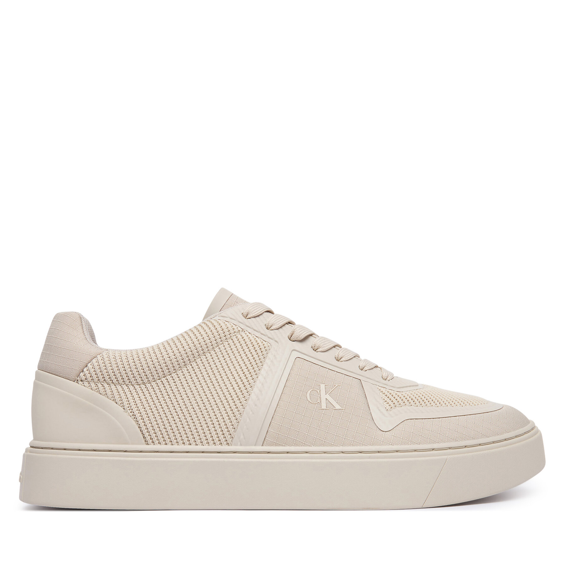 Calvin Klein Sneakersy Classic Cups Laceup Knit HM0HM02130 Beżowy