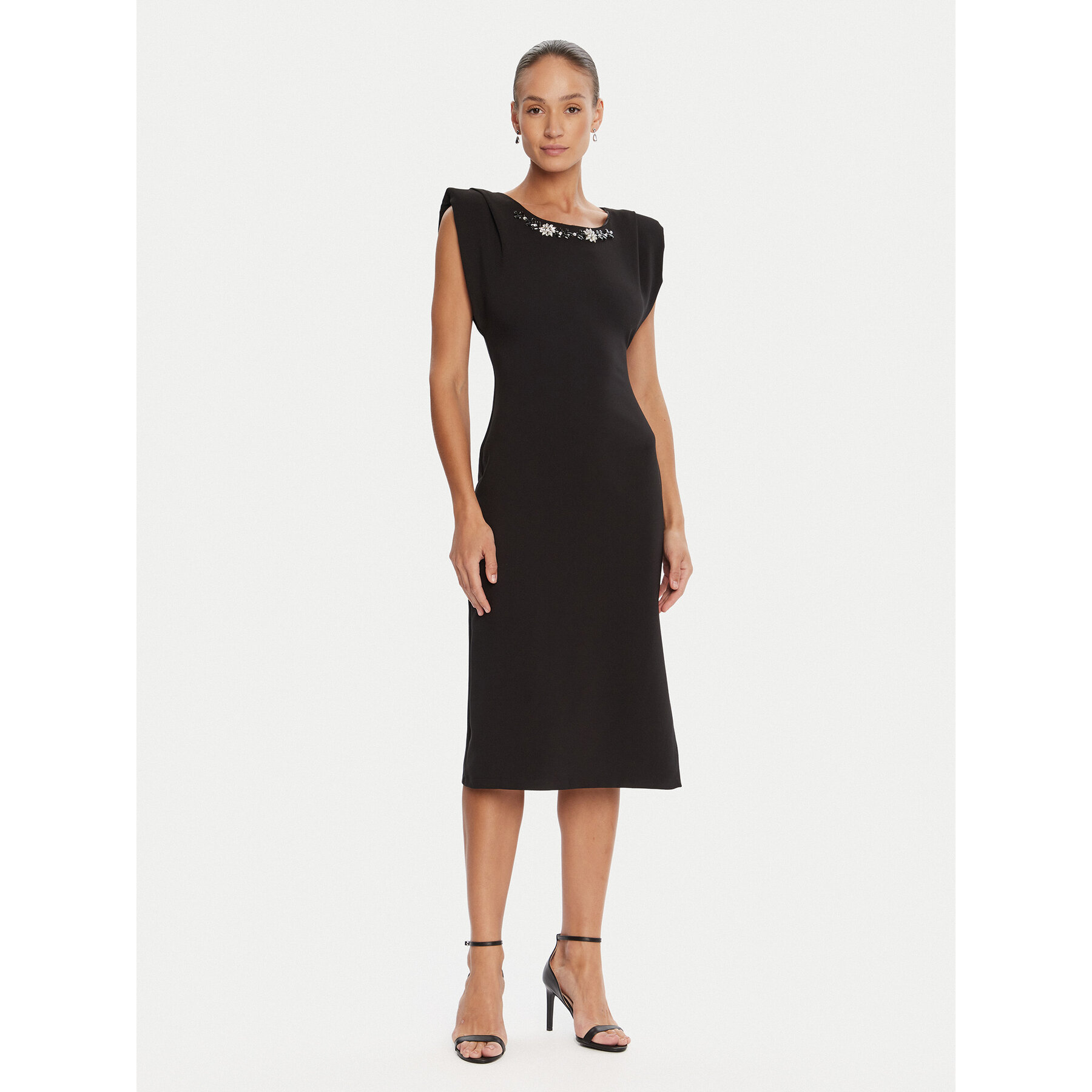 Rinascimento Sukienka koktajlowa CFC0020043002 Czarny Slim Fit