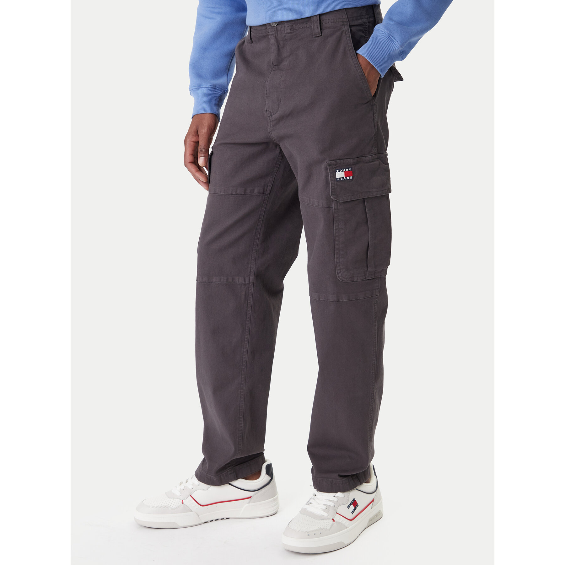 Tommy Jeans Spodnie materiałowe Sonny DM0DM22651 Szary Slim Fit