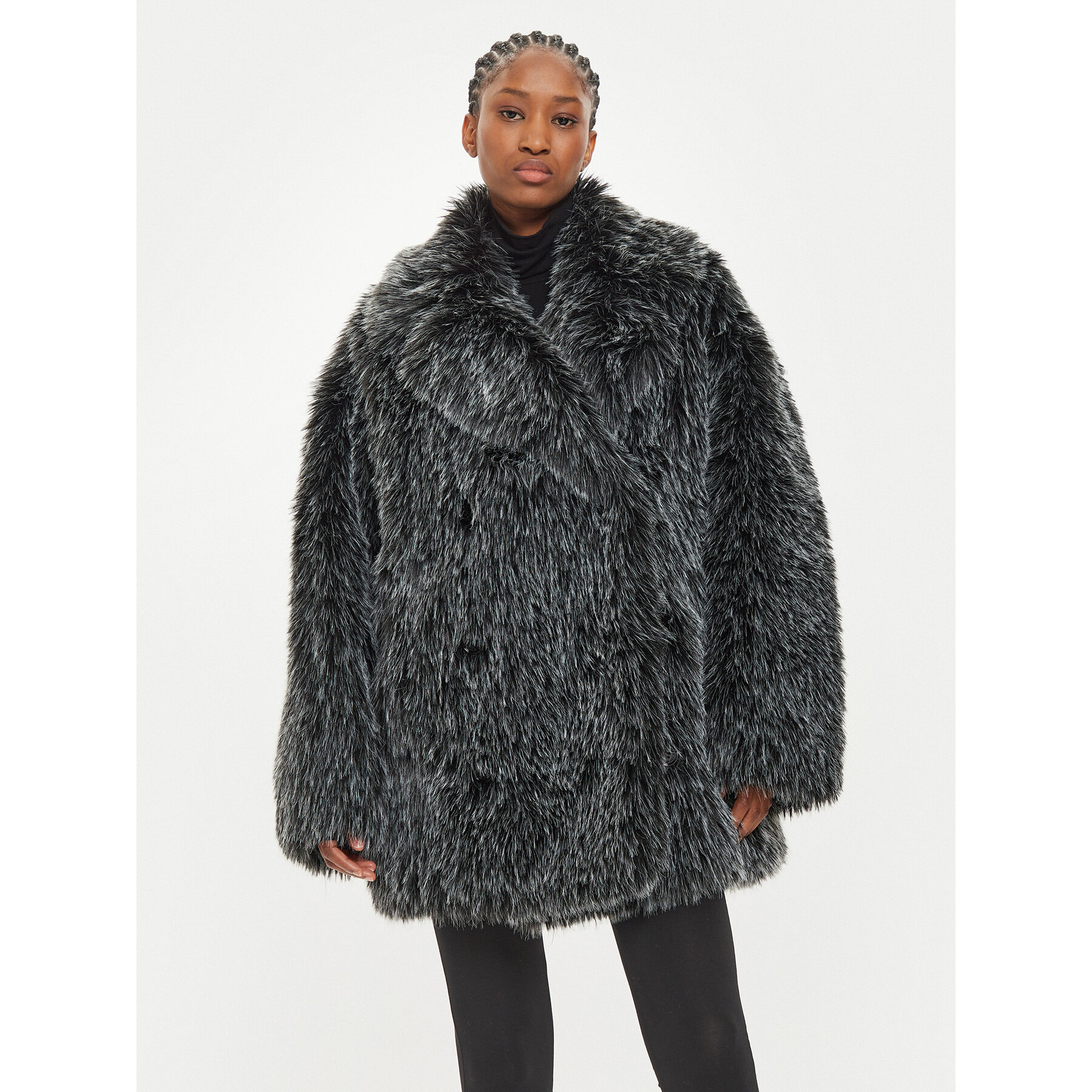 MICHAEL Michael Kors Futro UF4208KF1Q Szary Oversize
