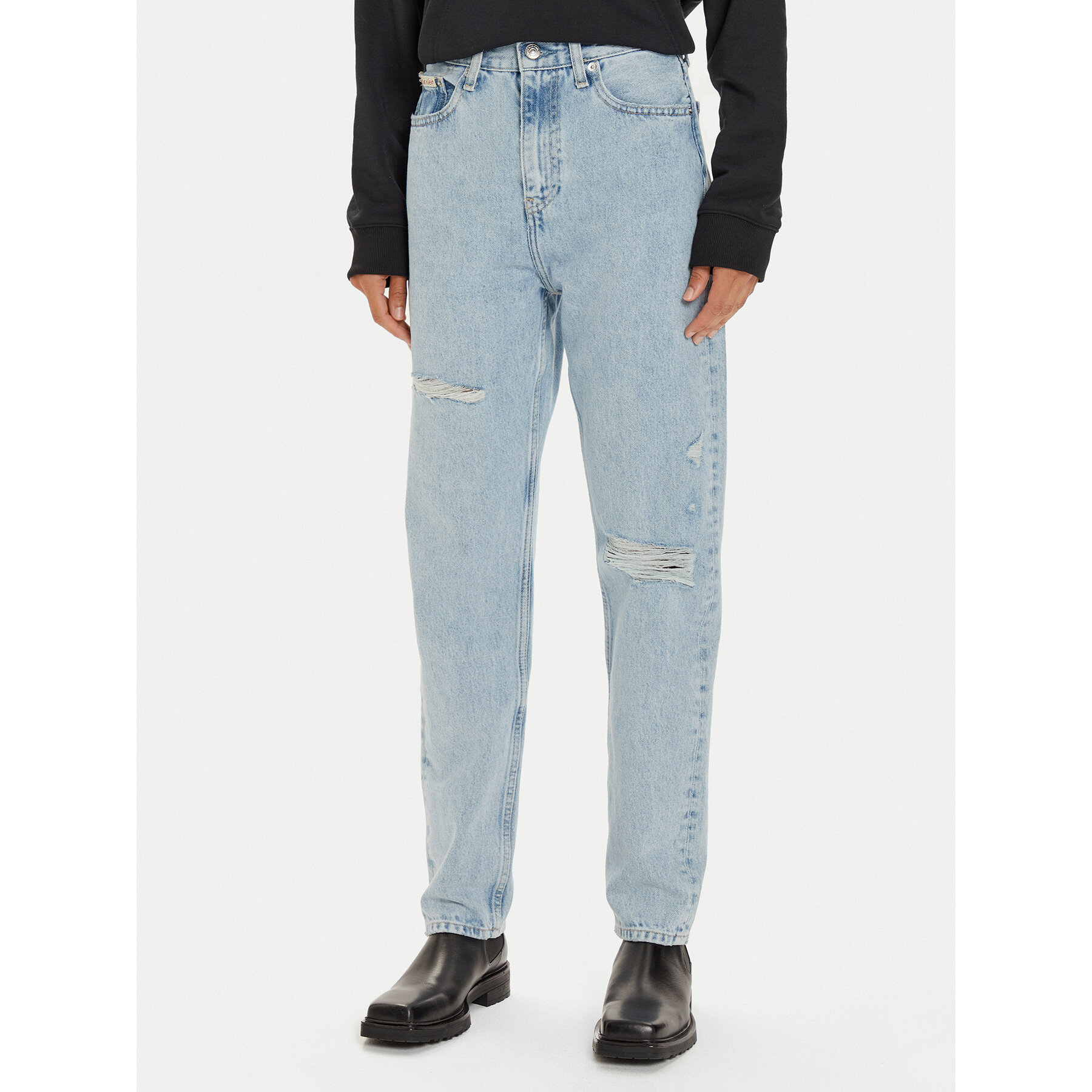 Calvin Klein Jeans Jeansy Authentic J20J224448 Niebieski Straight Fit