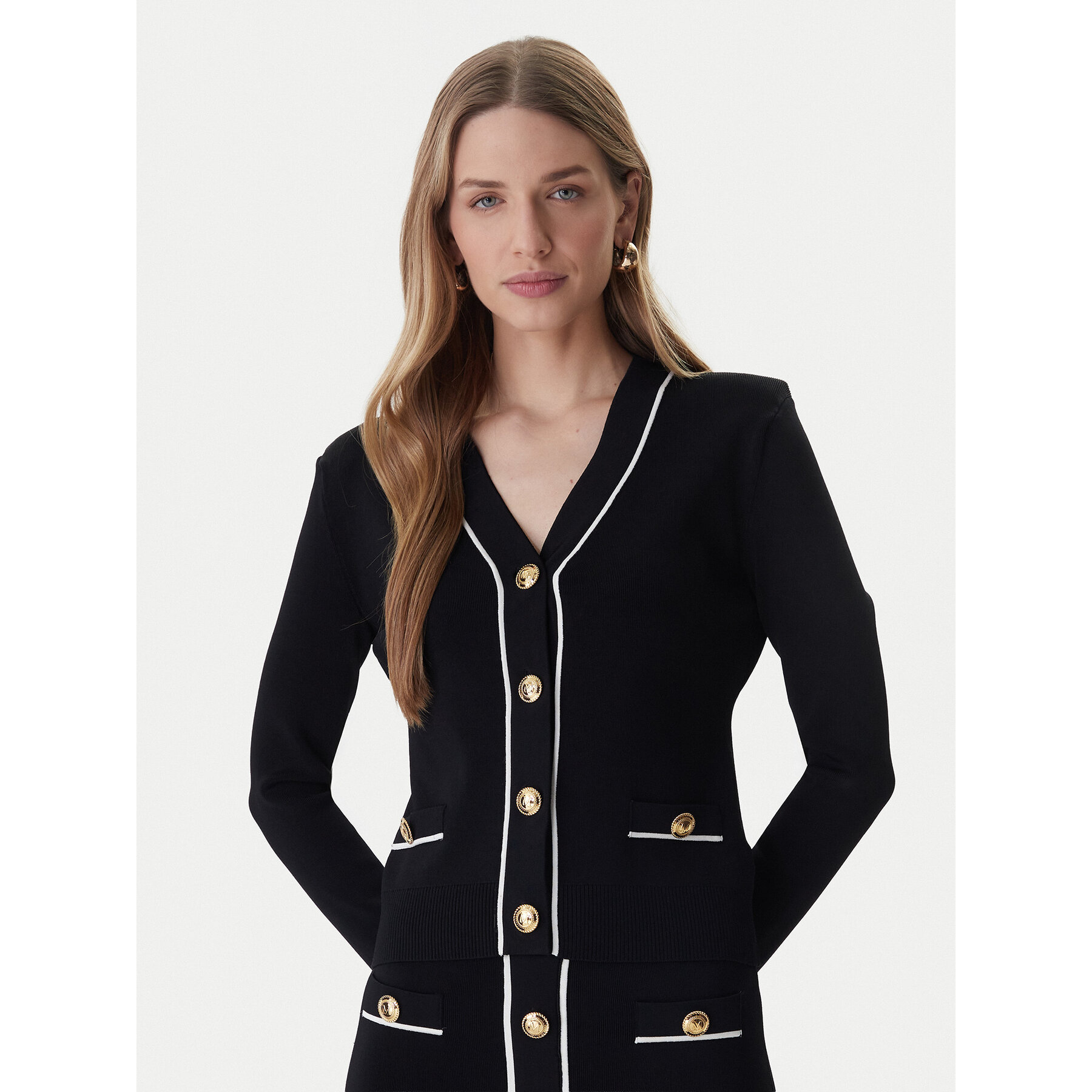 Marciano Guess Kardigan 6RGR02 5905Z Czarny Classic Fit