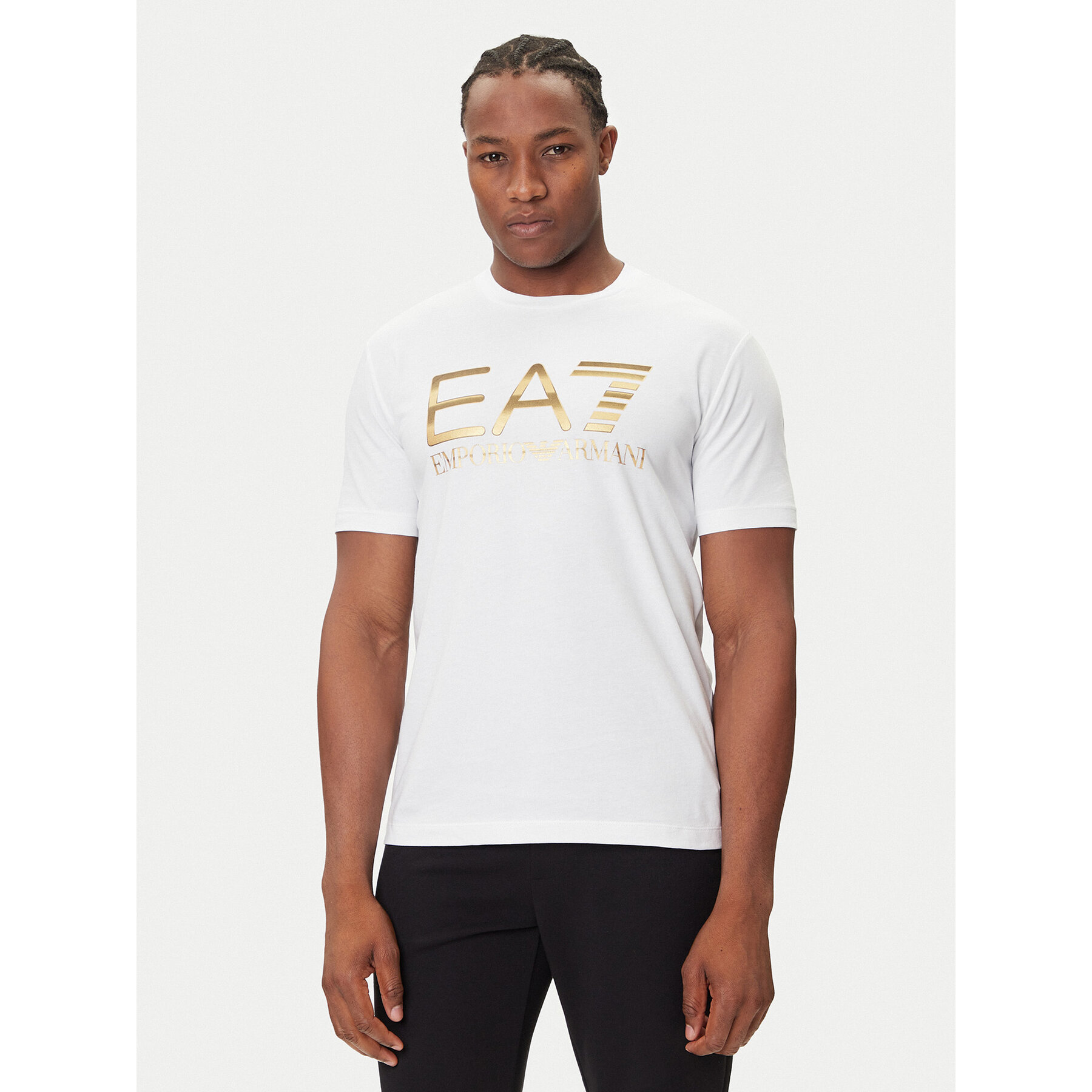 EA7 Emporio Armani T-Shirt 7M001189 AF17789 U0002 Biały Regular Fit