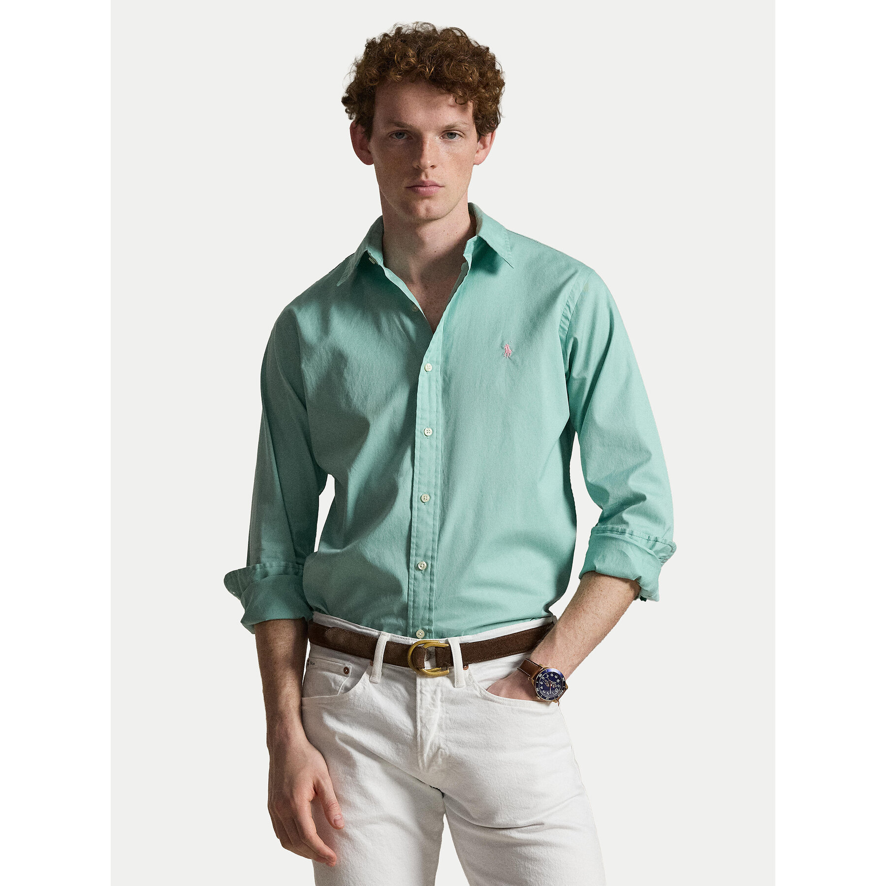 Polo Ralph Lauren Koszula 710B20512008 Zielony Custom Fit
