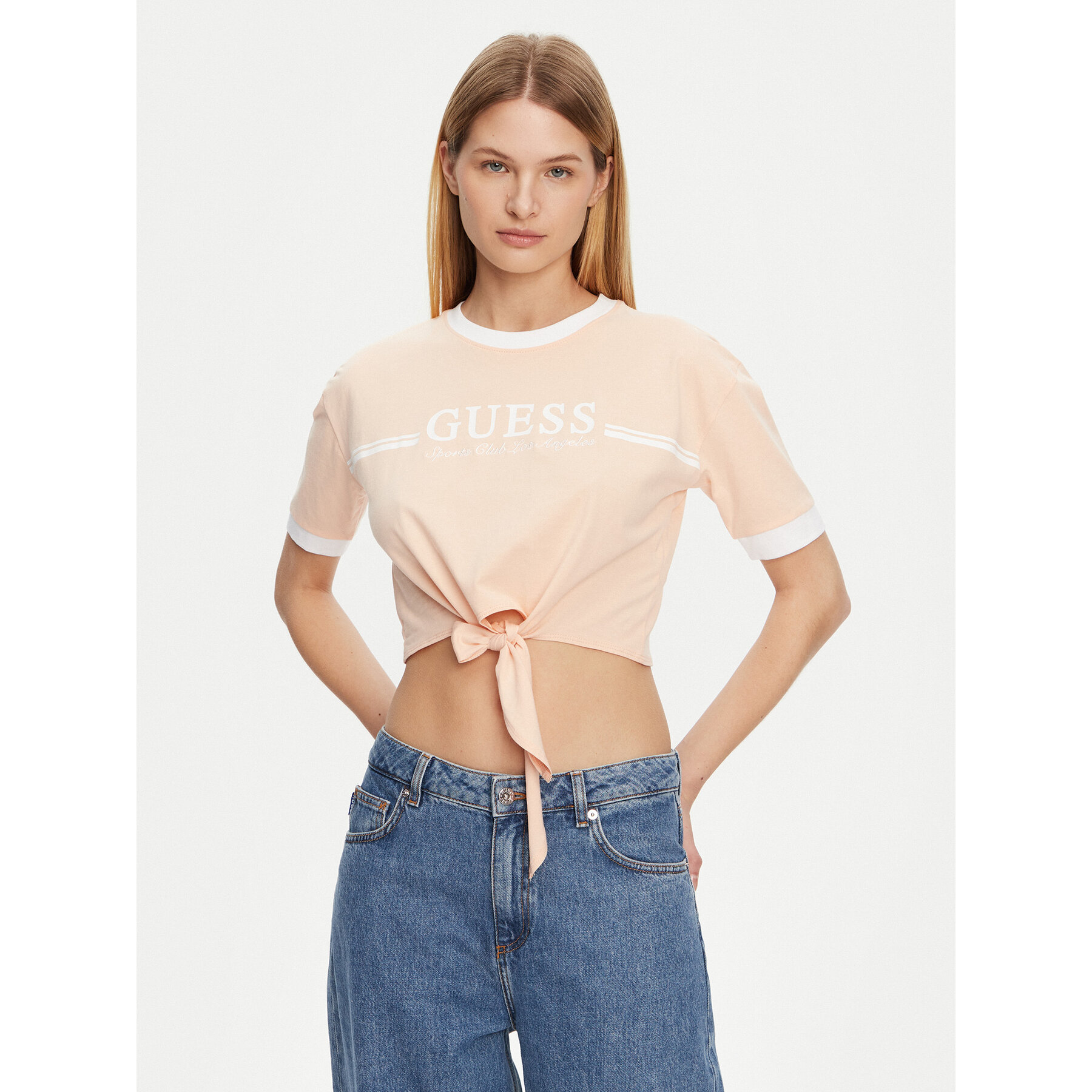 Guess T-Shirt V5GI05 I3Z14 Pomarańczowy Regular Fit