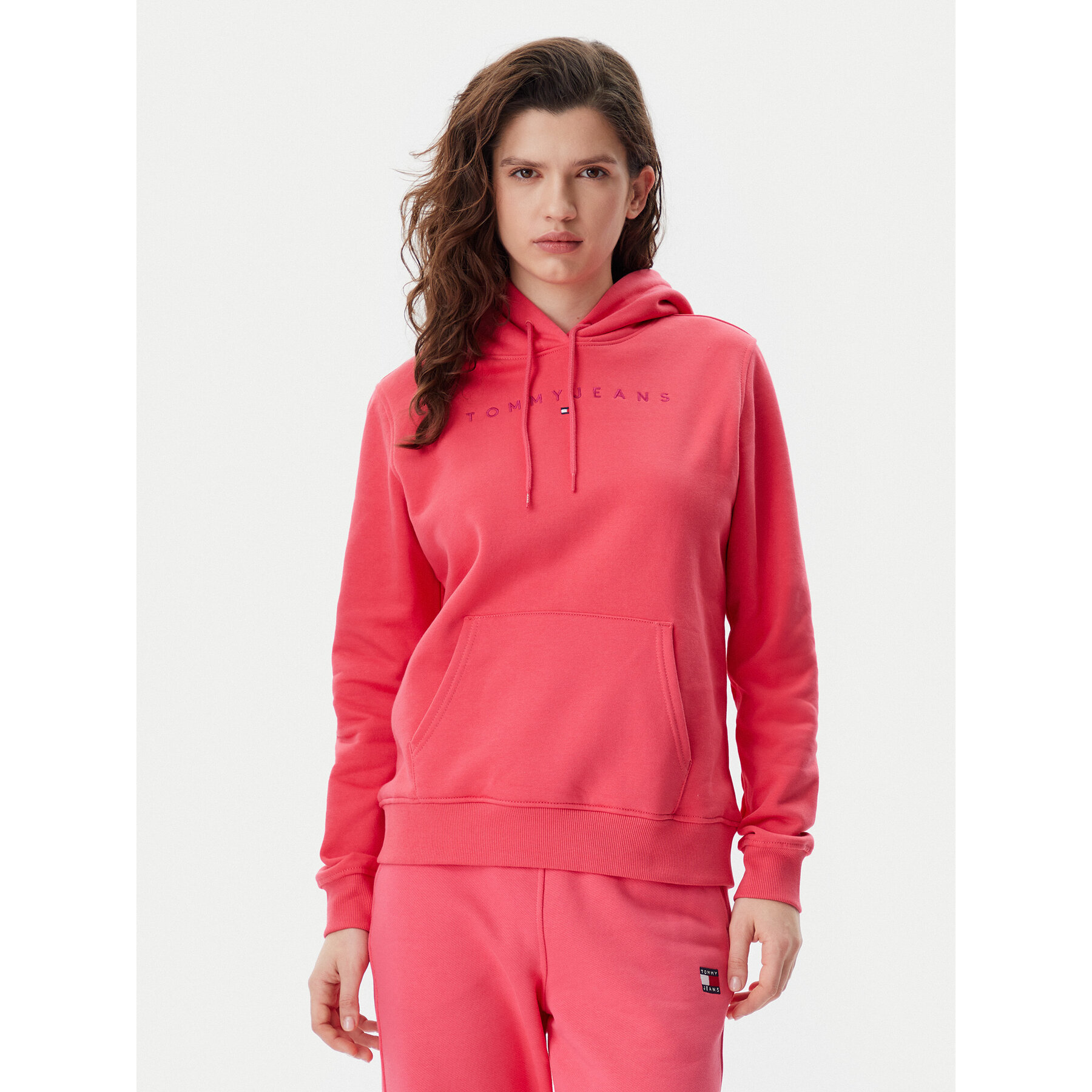 Tommy Jeans Bluza Tonal Linear DW0DW20304 Różowy Regular Fit