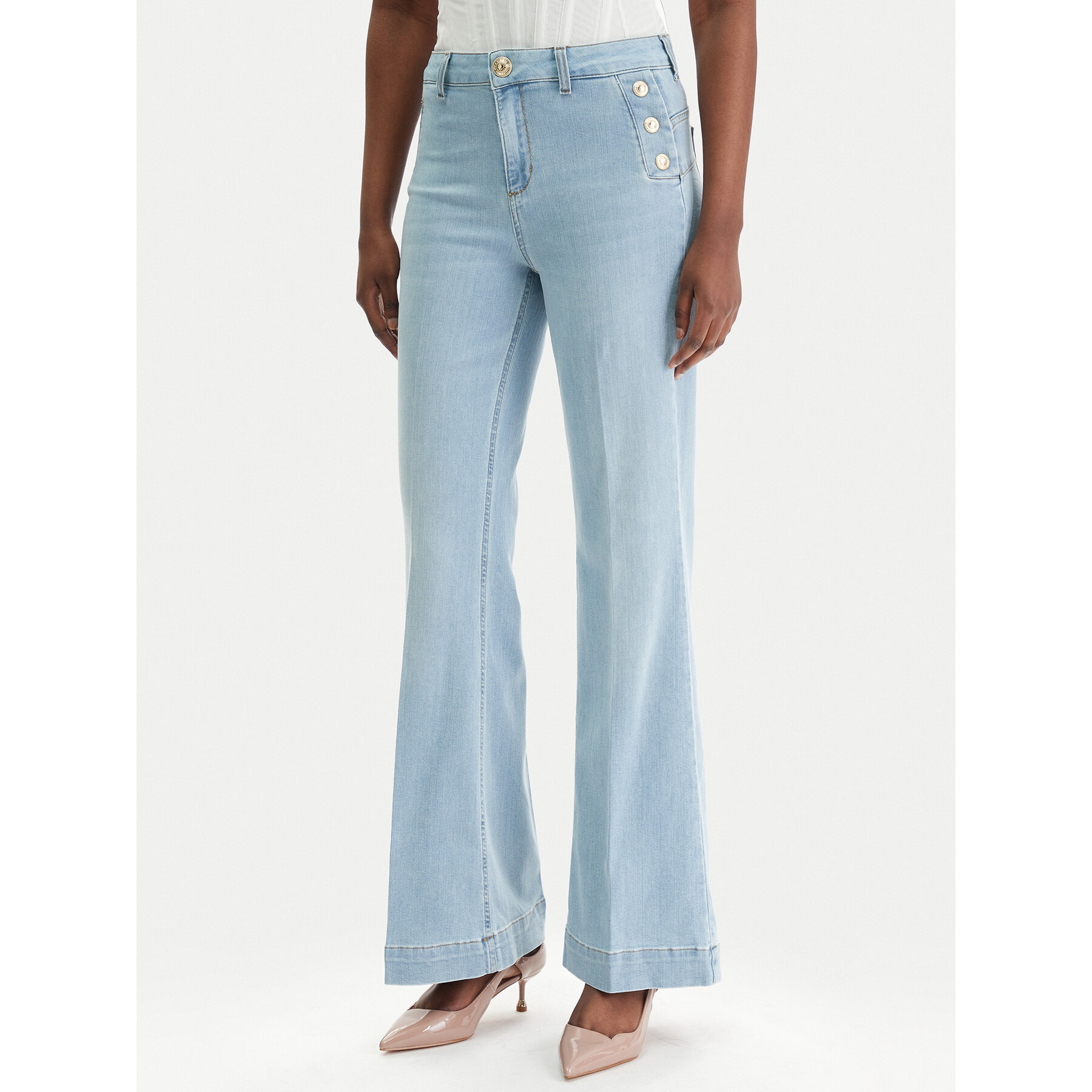 Liu Jo Jeansy UA6162 D0275 Niebieski Flare Fit